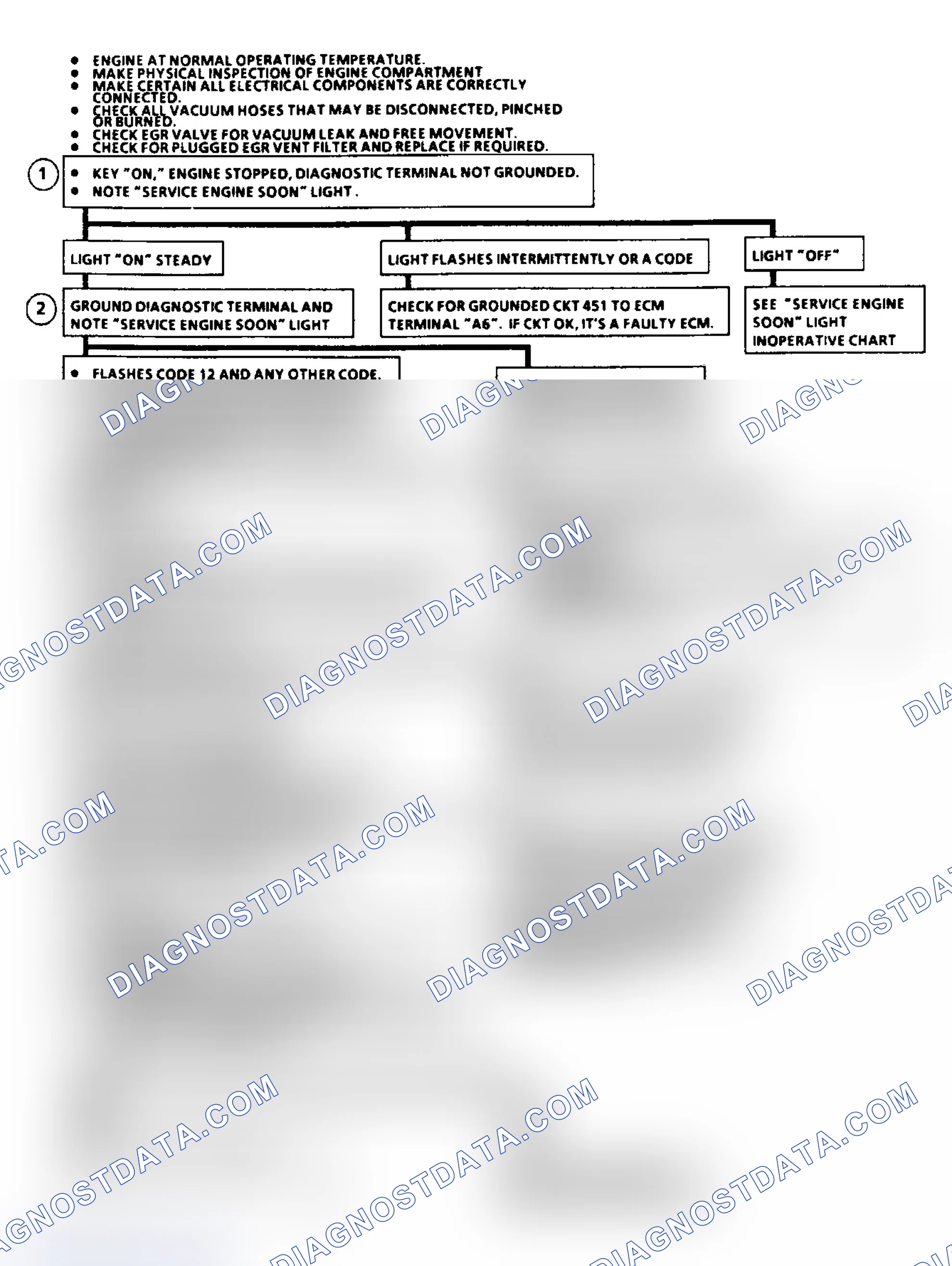 Scheme 30: Diagnostic Circuit Check Flow Chart