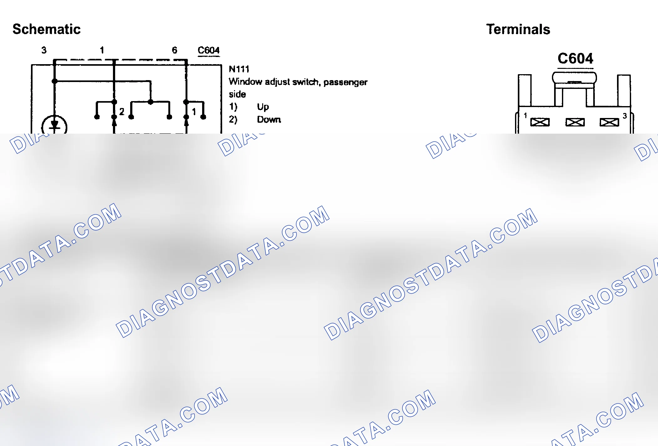 Scheme 14: POWER WINDOW SWITCH - PASSENGER DOOR