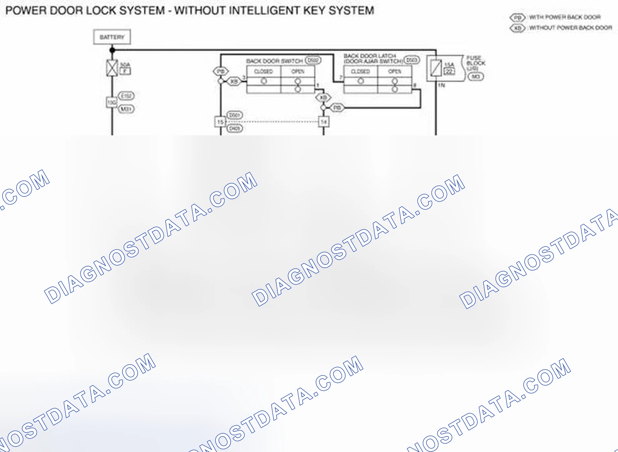 Scheme 508: Wiring Diagram - POWER DOOR LOCK SYSTEM
