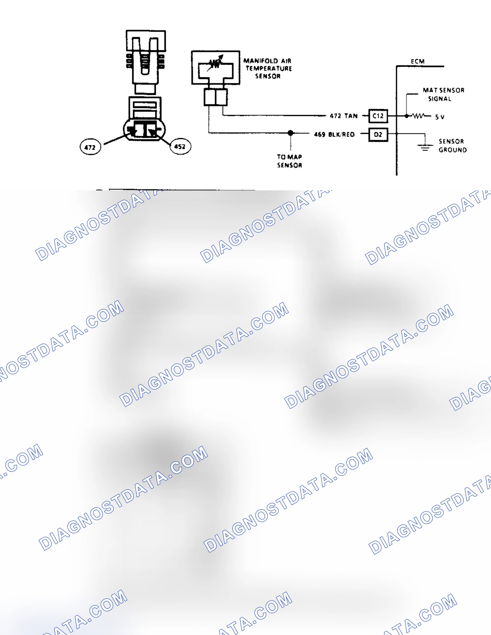 Scheme 59: Code 25, MAT Sensor Voltage Low (2.5L Engine) Flow Chart & Schematic