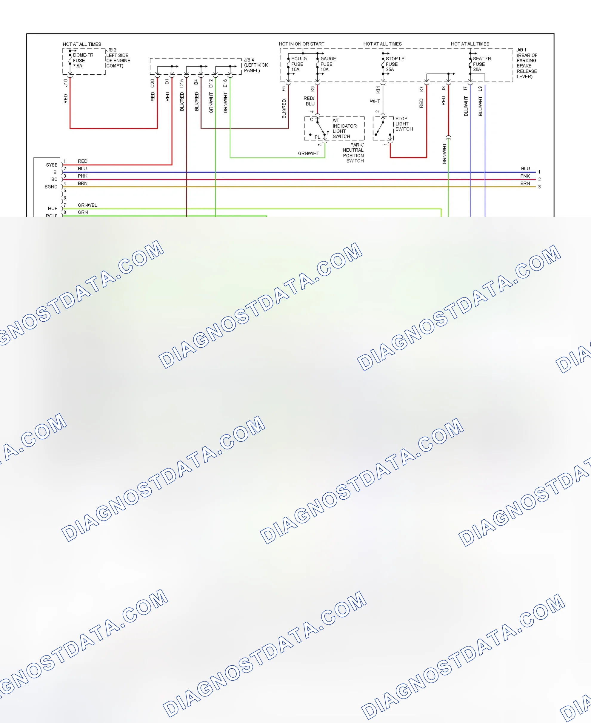 Scheme 11: Power Memory Seat System Wiring Diagram (1 Of 2)