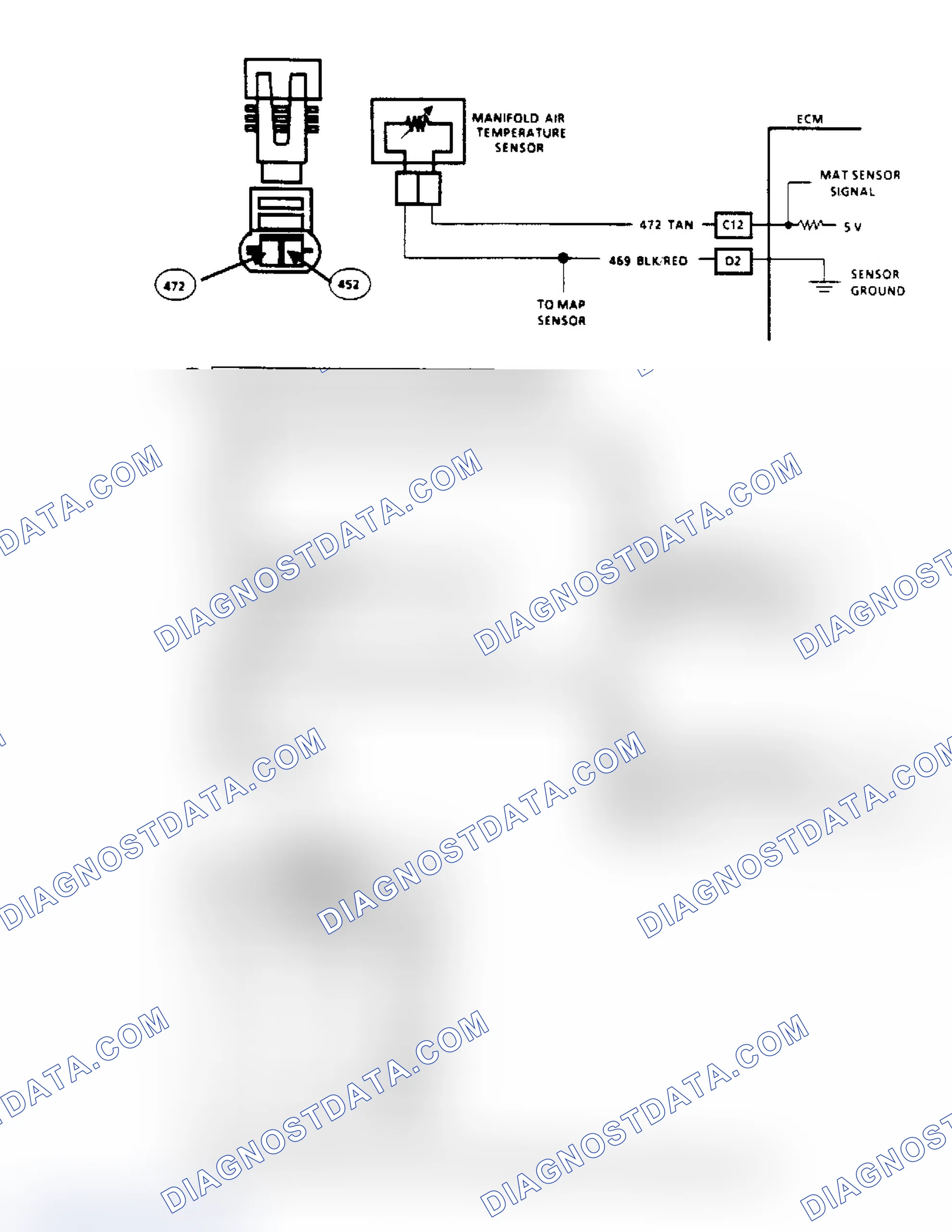 Scheme 129: Code 25 - MAT Sensor (High Temperature Indicated) (2.5L) ("SCAN" Diagnostics)