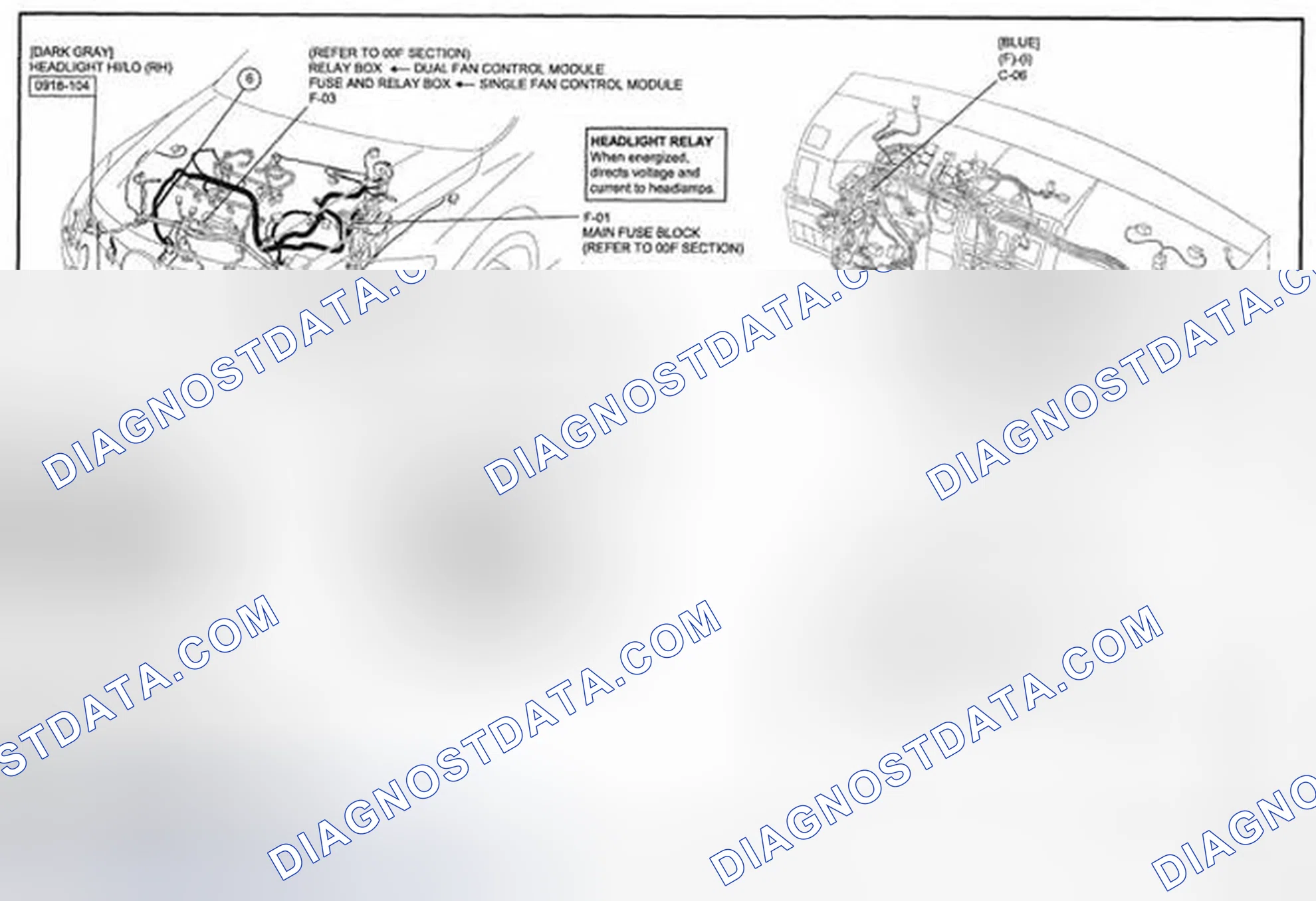 Scheme 239: Headlight Wiring Diagram - 0918-2b (2 Of 2)