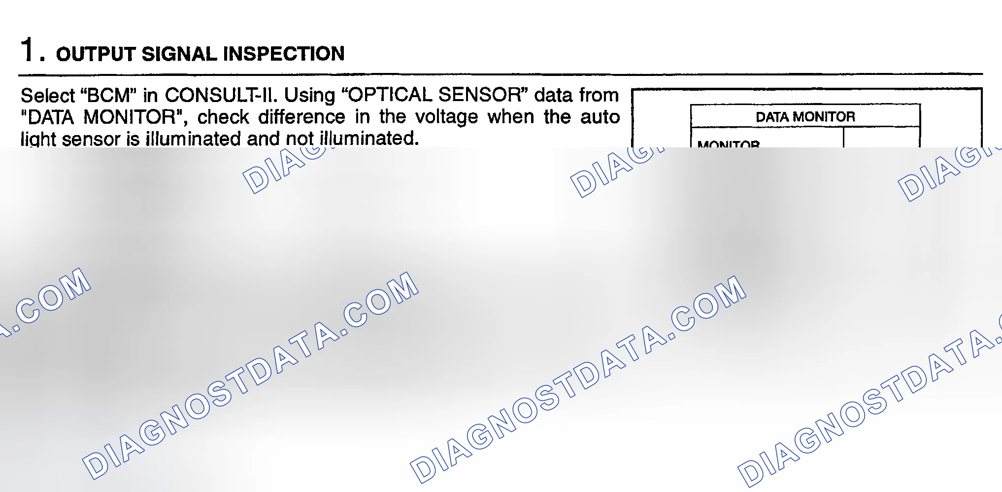 Scheme 8: AUTO LIGHT SENSOR SYSTEM INSPECTION