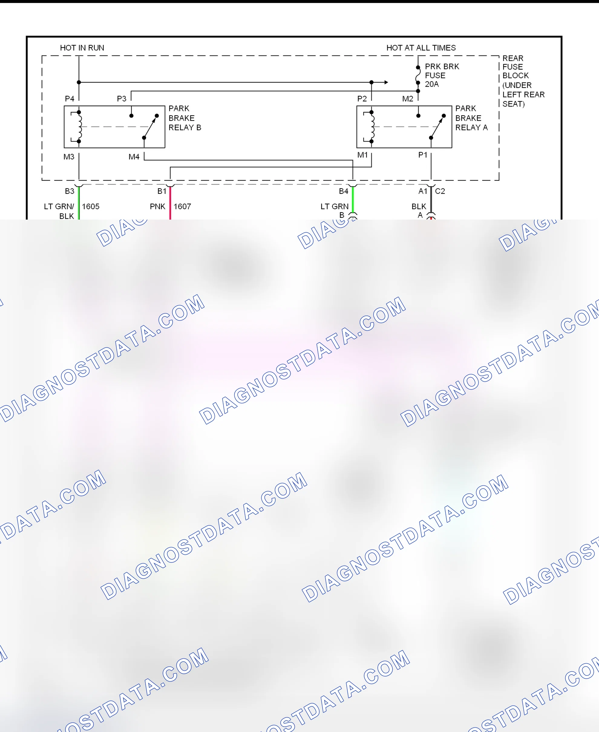 Scheme 68: Park Brake Release System Wiring Diagram (2002 Seville)