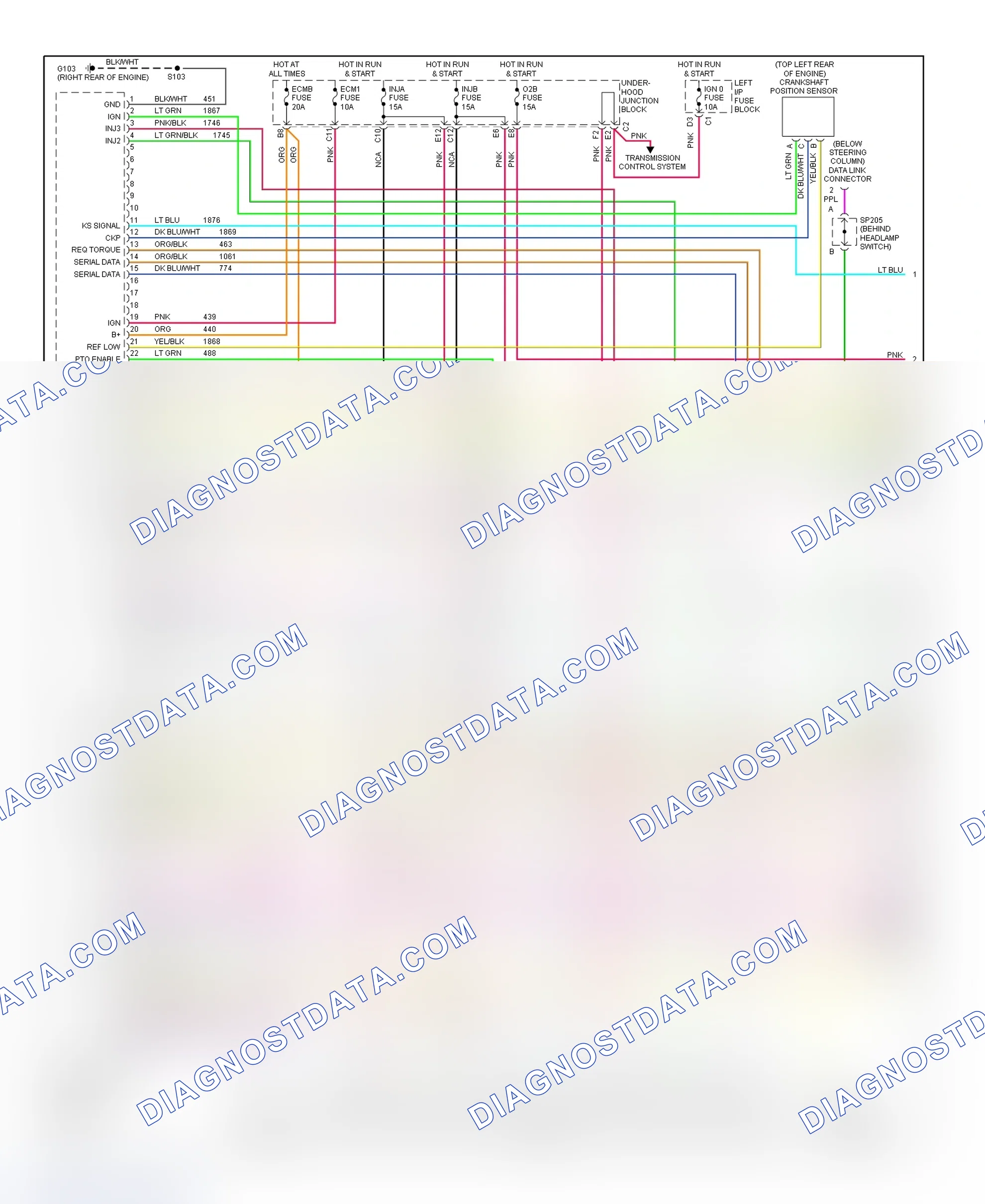 Scheme 69: PCM Wiring Diagram (Sierra & Silverado - 8.1L - 1 Of 5)