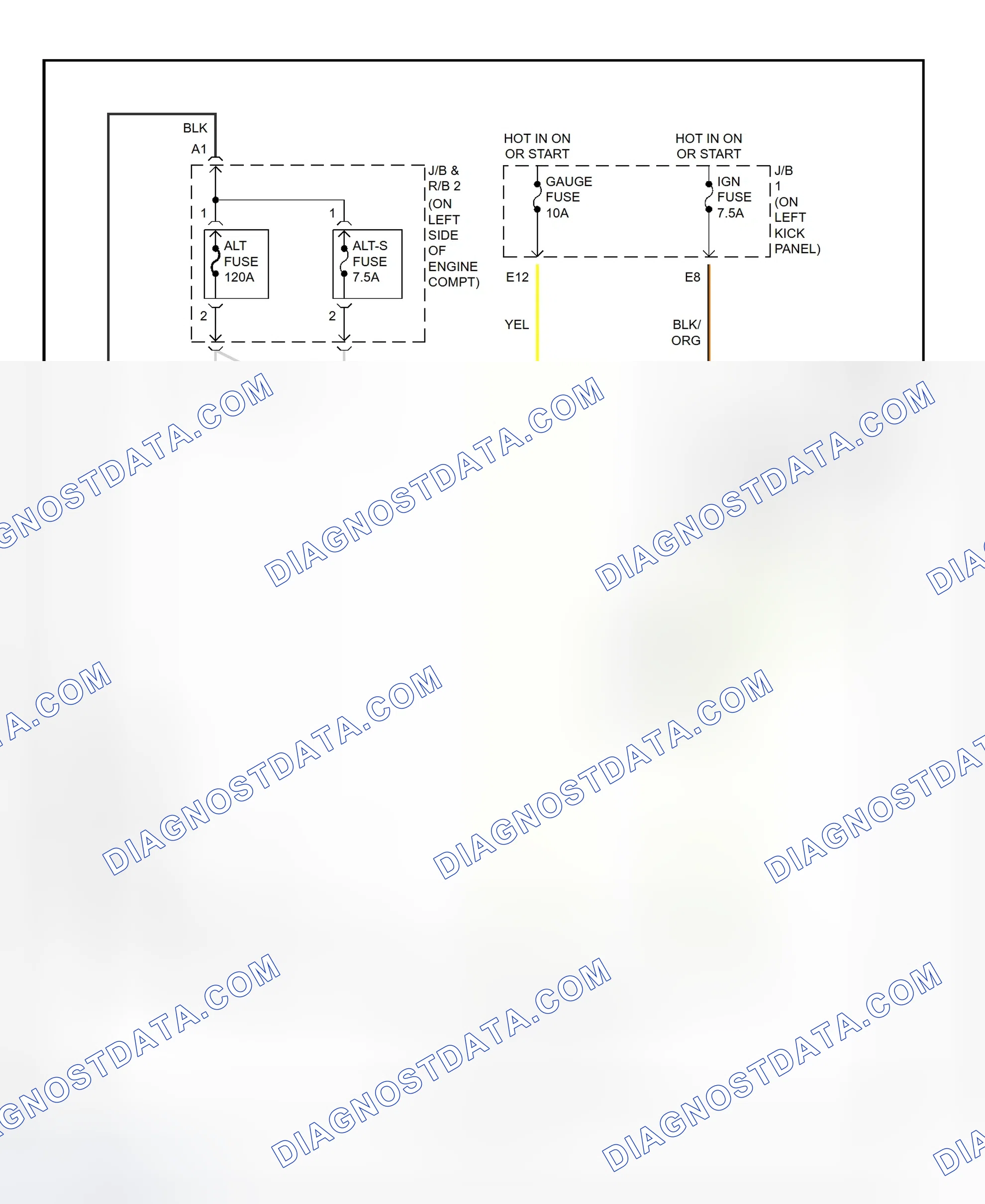 Scheme 9: Charging System Wiring Diagram (Supra)