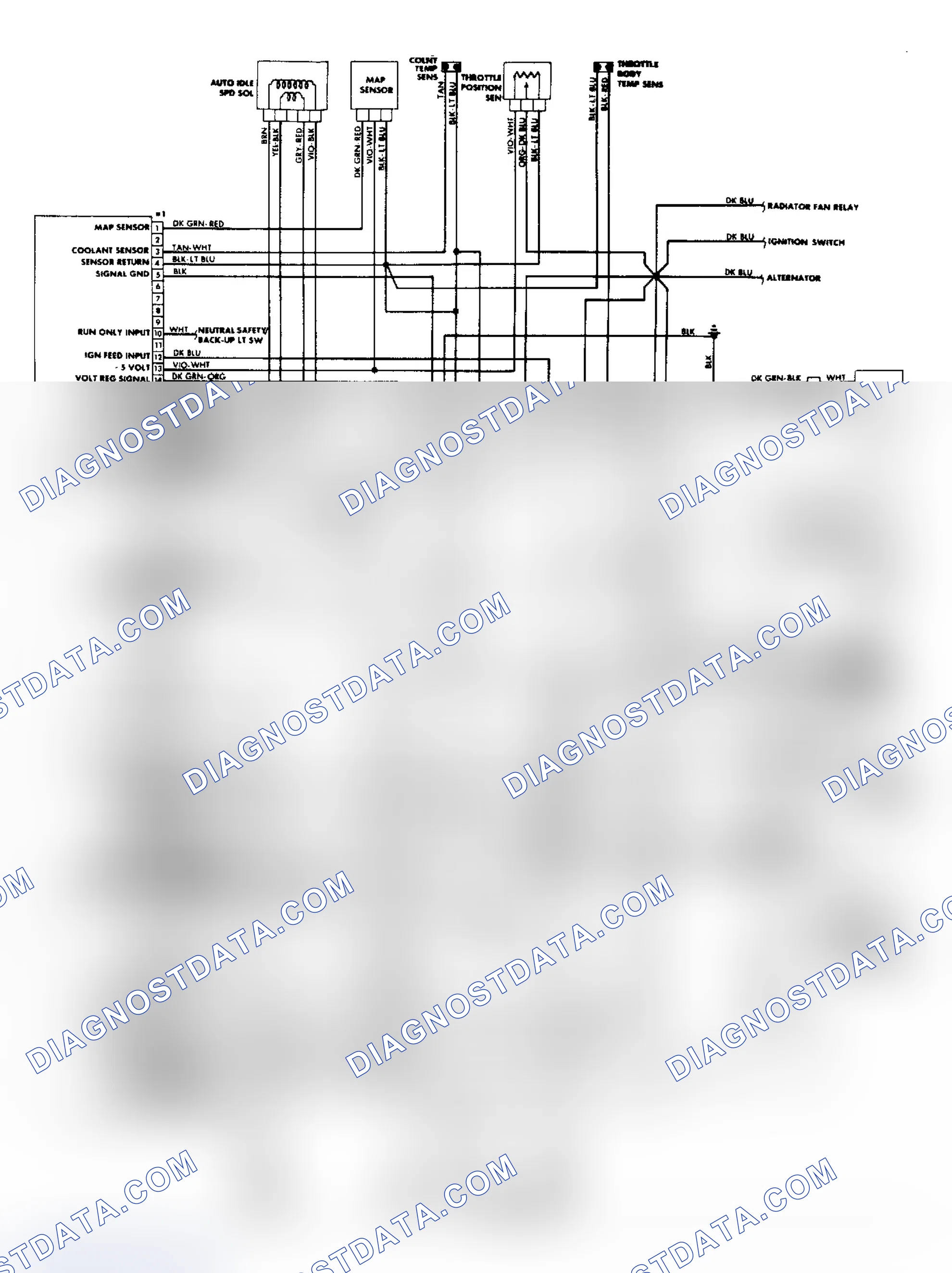 Scheme 10: TBI System Wiring Diagram (Horizon & Omni)