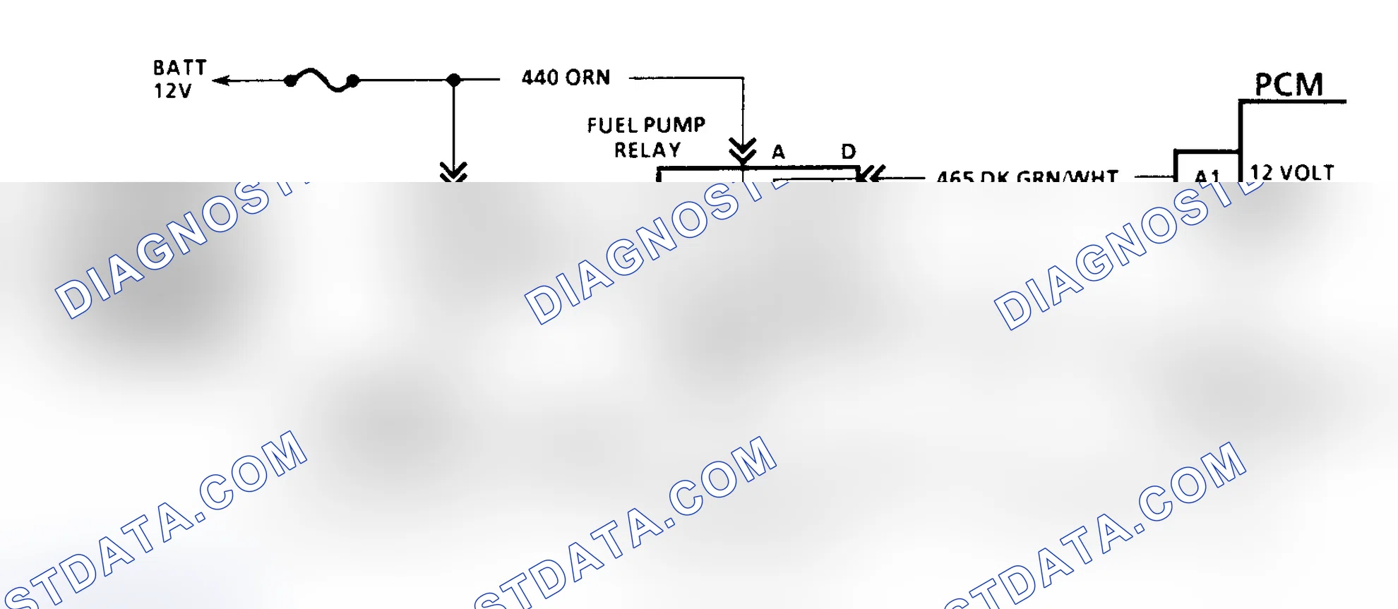 Scheme 164: Code 54 Schematic (All Models W/4L80-E Trans. Except G Series) Fuel Pump Circuit