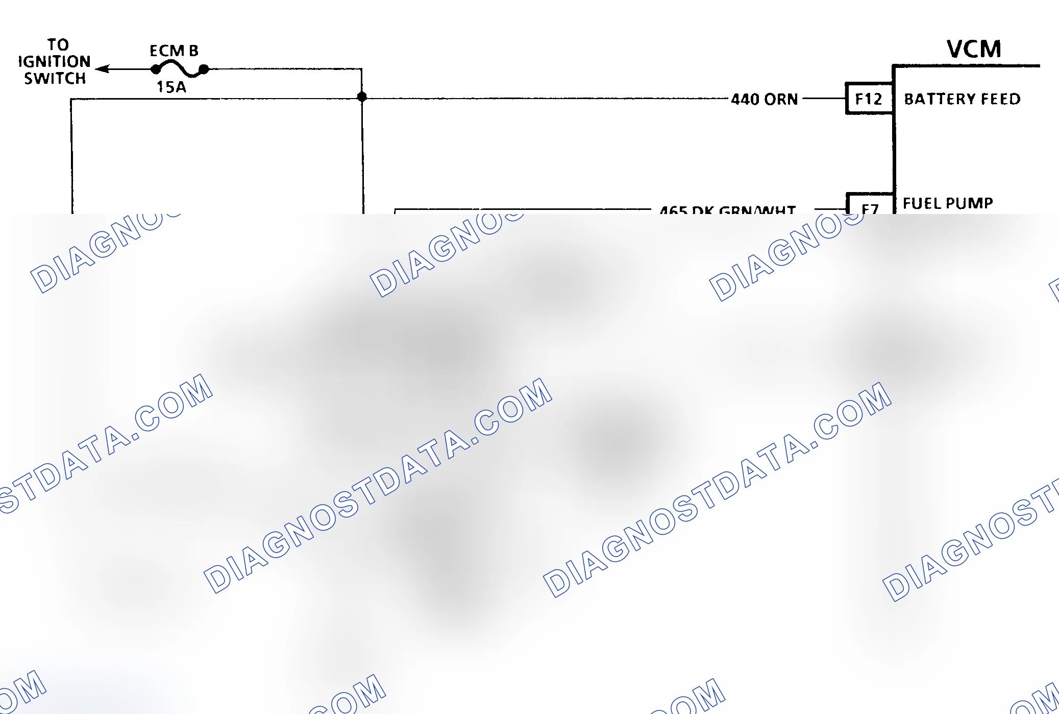 Scheme 322: CODE 54, Schematic, Fuel Pump Circuit (4.3L S & T Series P/U W/ M/T)