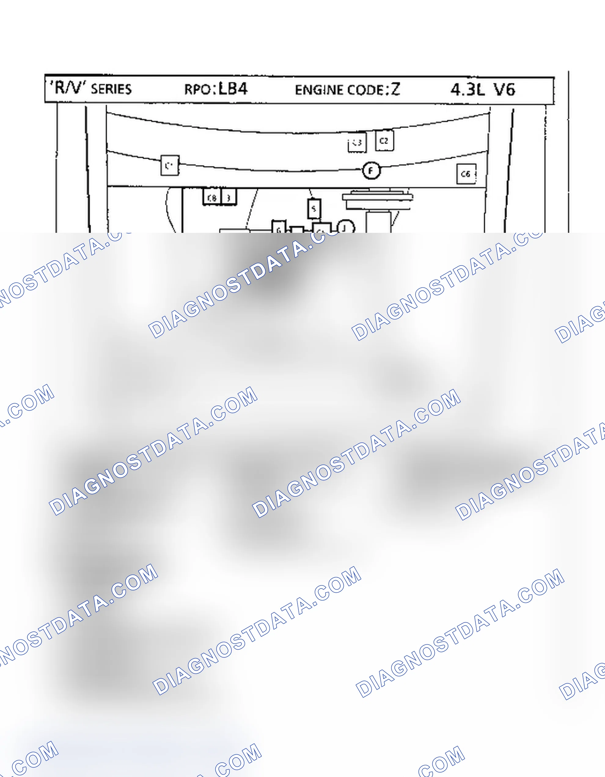 Scheme 104: 4.3L VIN "Z" - "R/V" Series Truck Component Locations
