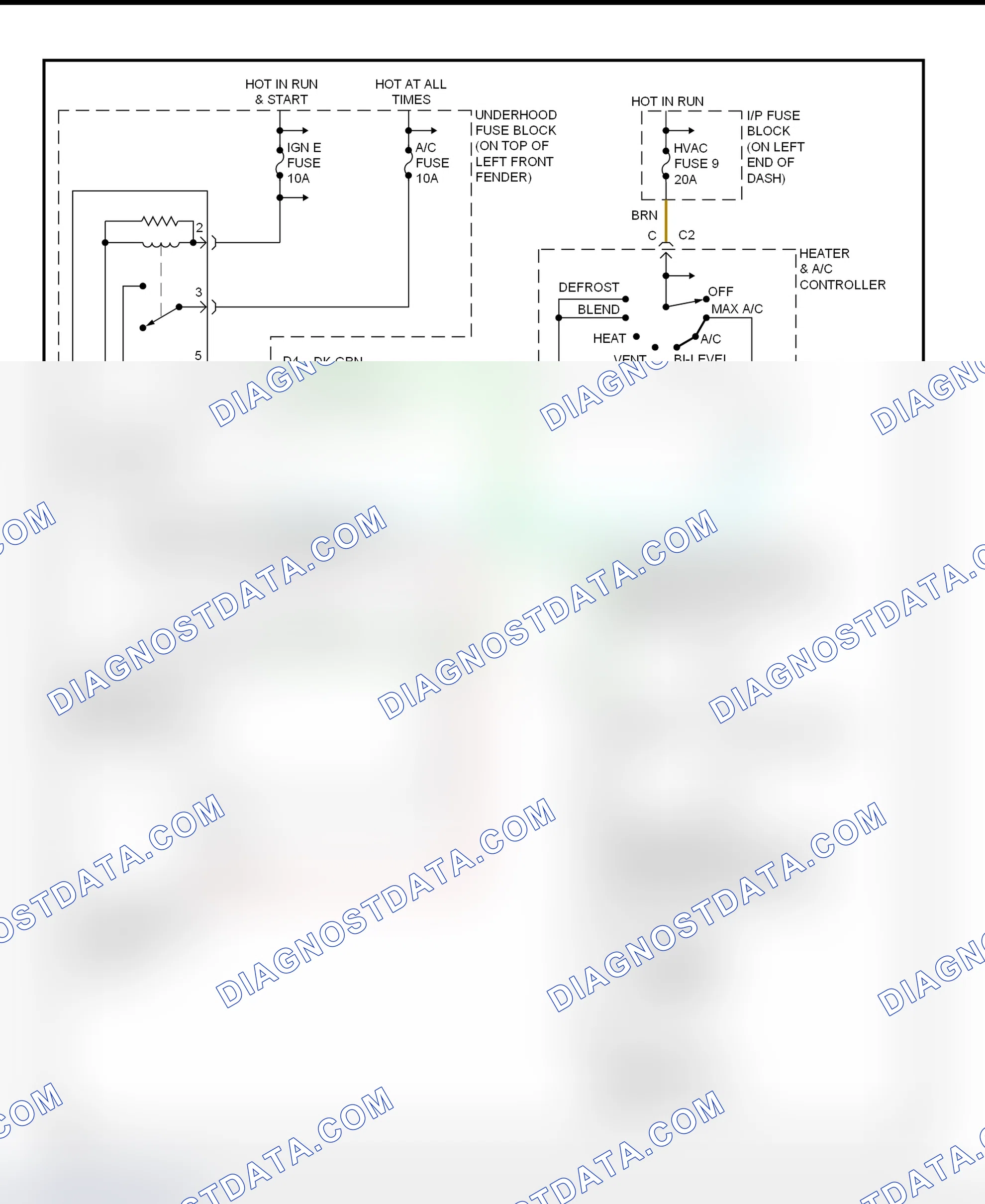 Scheme 39: A/C Compressor Clutch Control Circuit Wiring Diagram (2000-01 Sonoma & S10 Pickup - 2.2L VIN 4 & VIN 5 Engine)