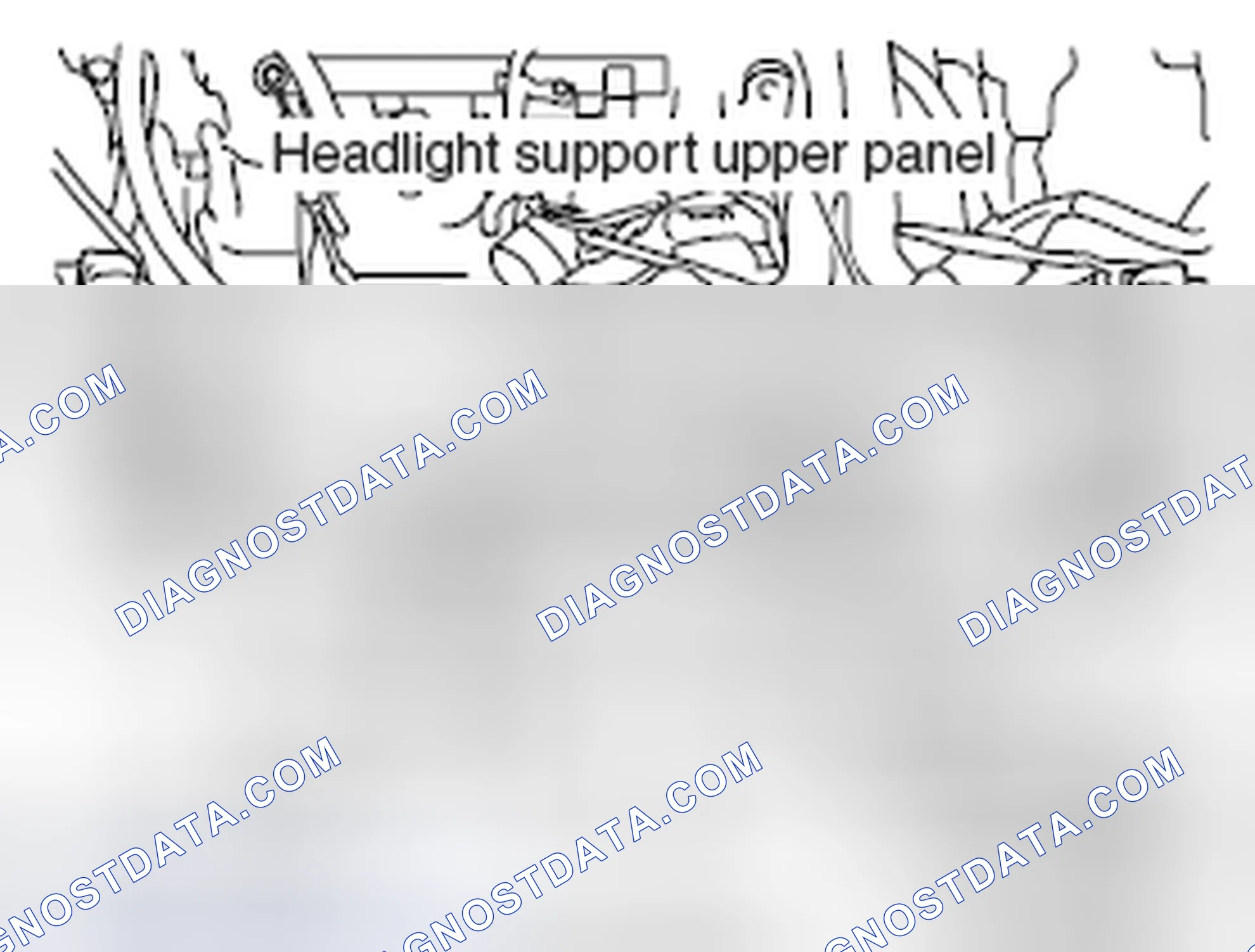 Scheme 120: >> A << HEADLIGHT SUPPORT UPPER PANEL INSTALLATION