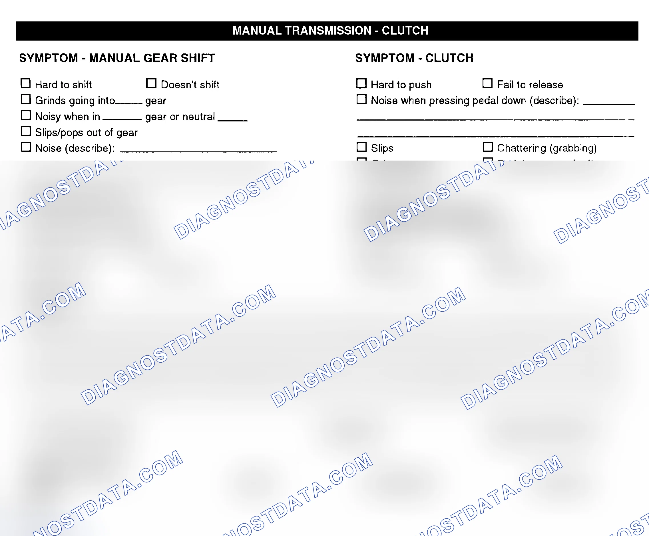 Scheme 10: Manual Transmission & Clutch