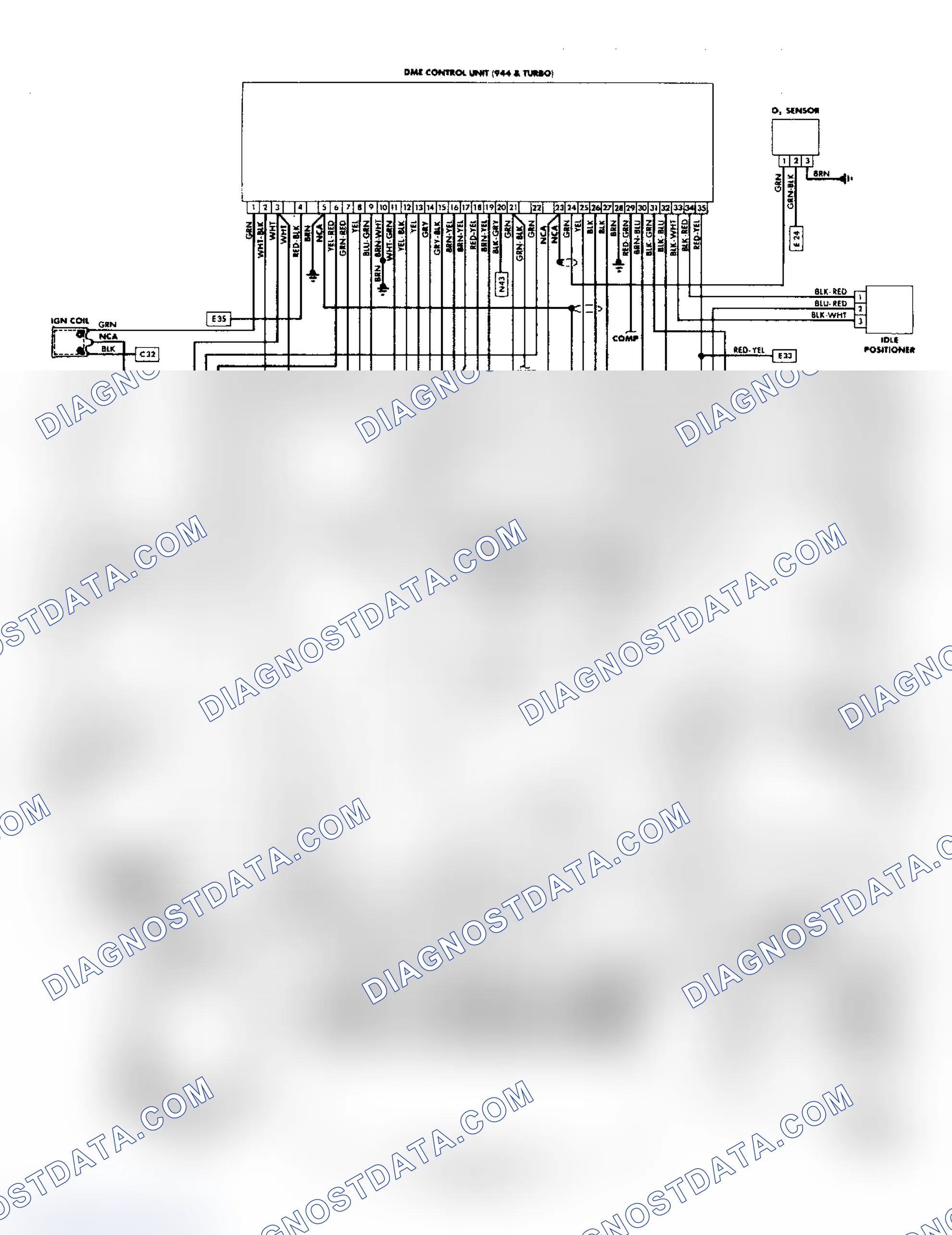 Scheme 13: Wiring Diagram for Porsche 944 & 944 Turbo DME System