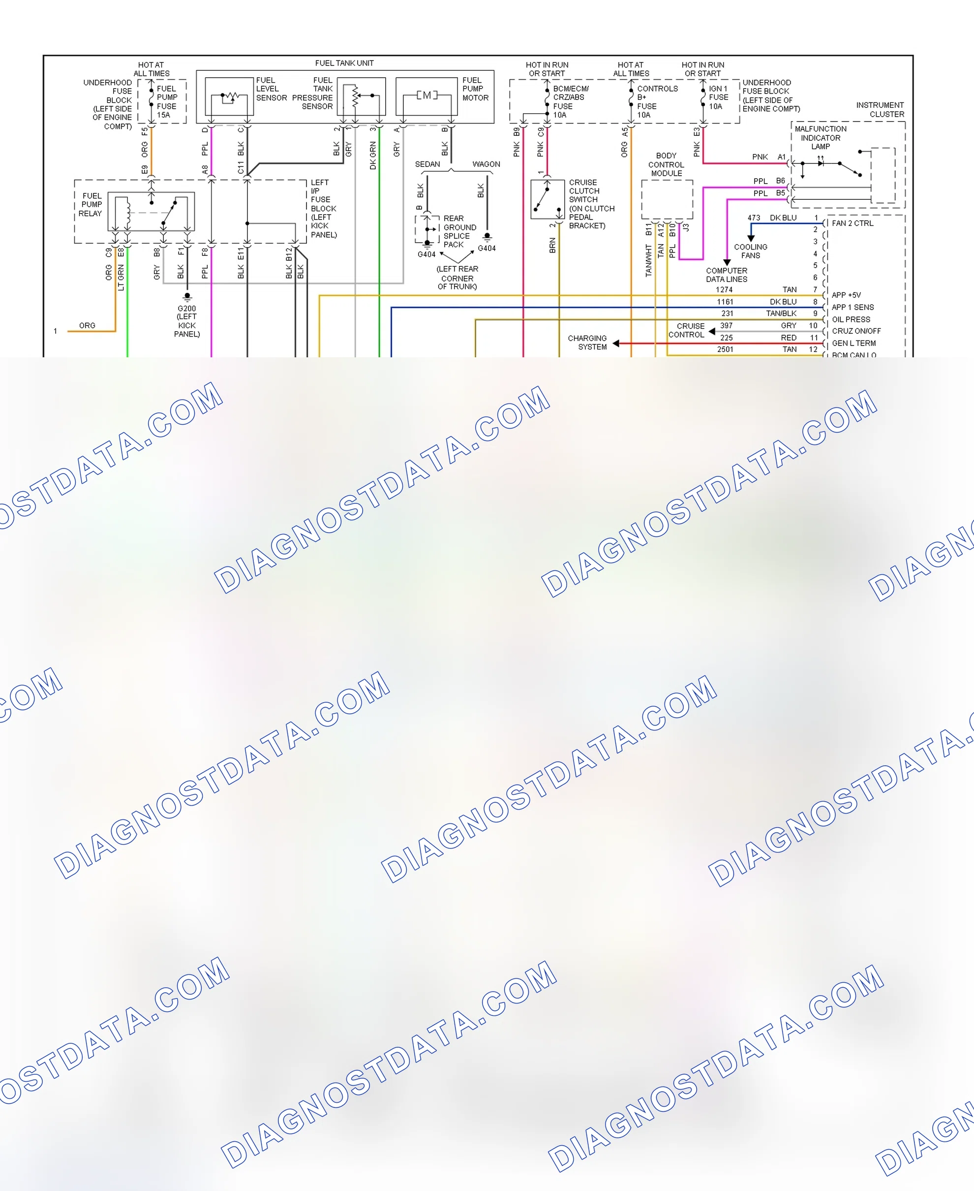 Scheme 165: PCM Wiring Diagram (Saturn LS2 & LW2 - 3.0L - 3 Of 3)
