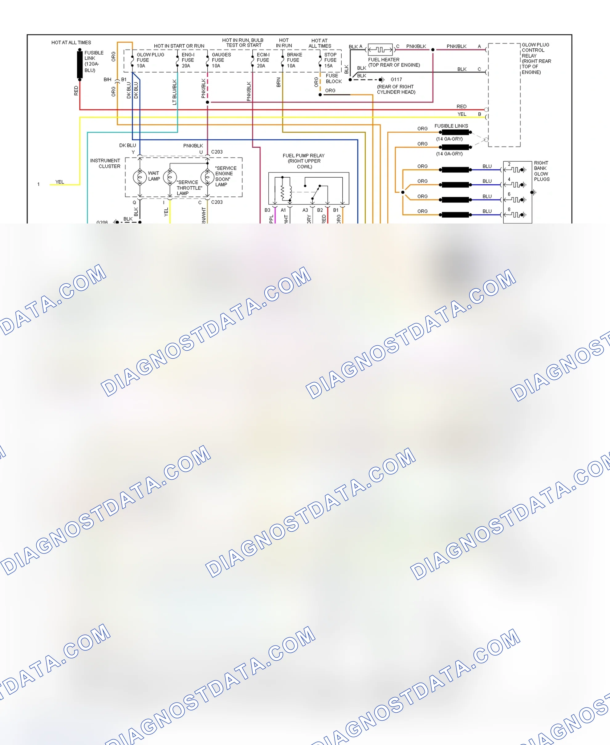 Scheme 234: Wiring Diagram ("C" & "K" Series Pickup, Sierra, Suburban, Tahoe & Yukon - Diesel VIN F & S With 4L80-E - 2 Of 2)