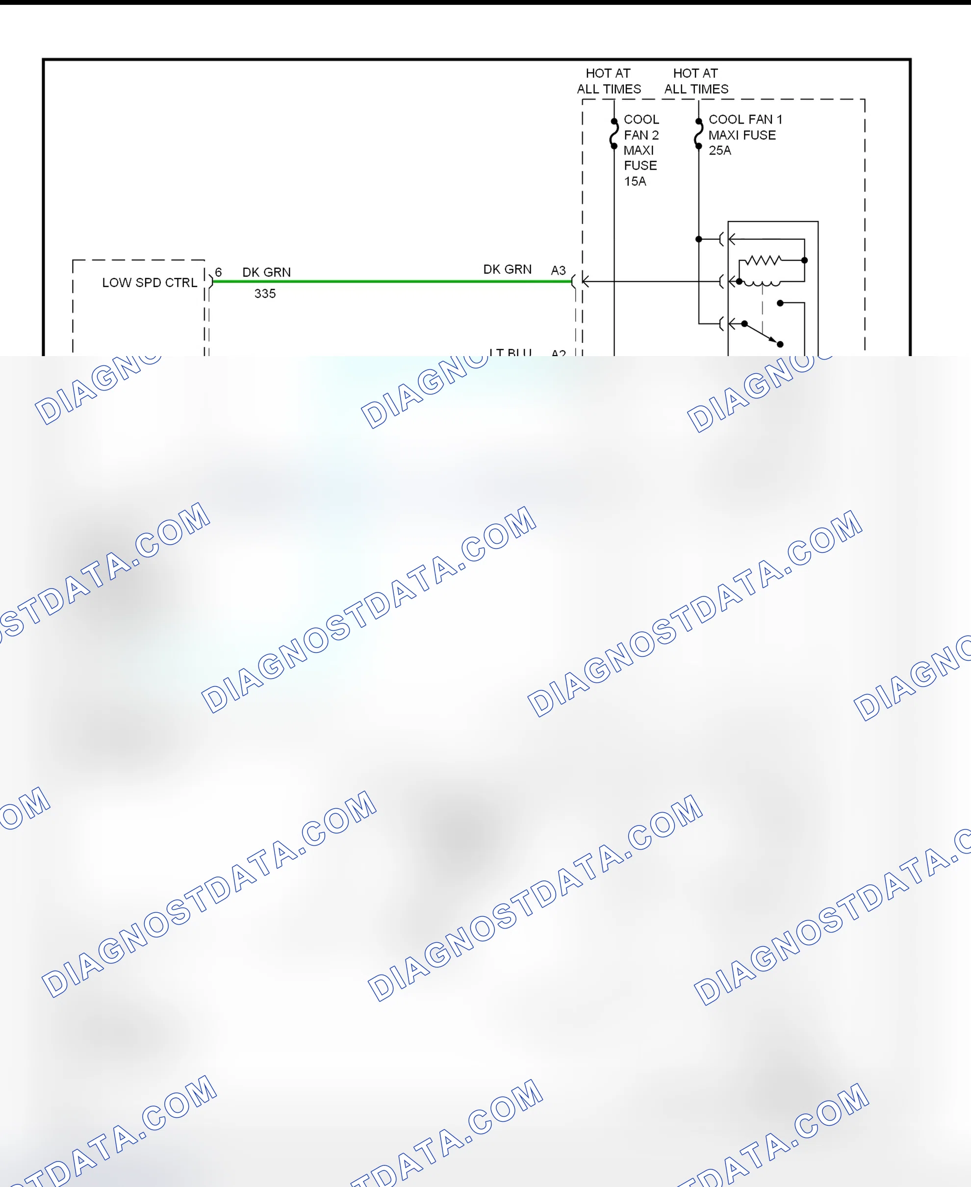 Scheme 29: Cooling Fan System Wiring Diagram (1999 Century 3.1L VIN M)