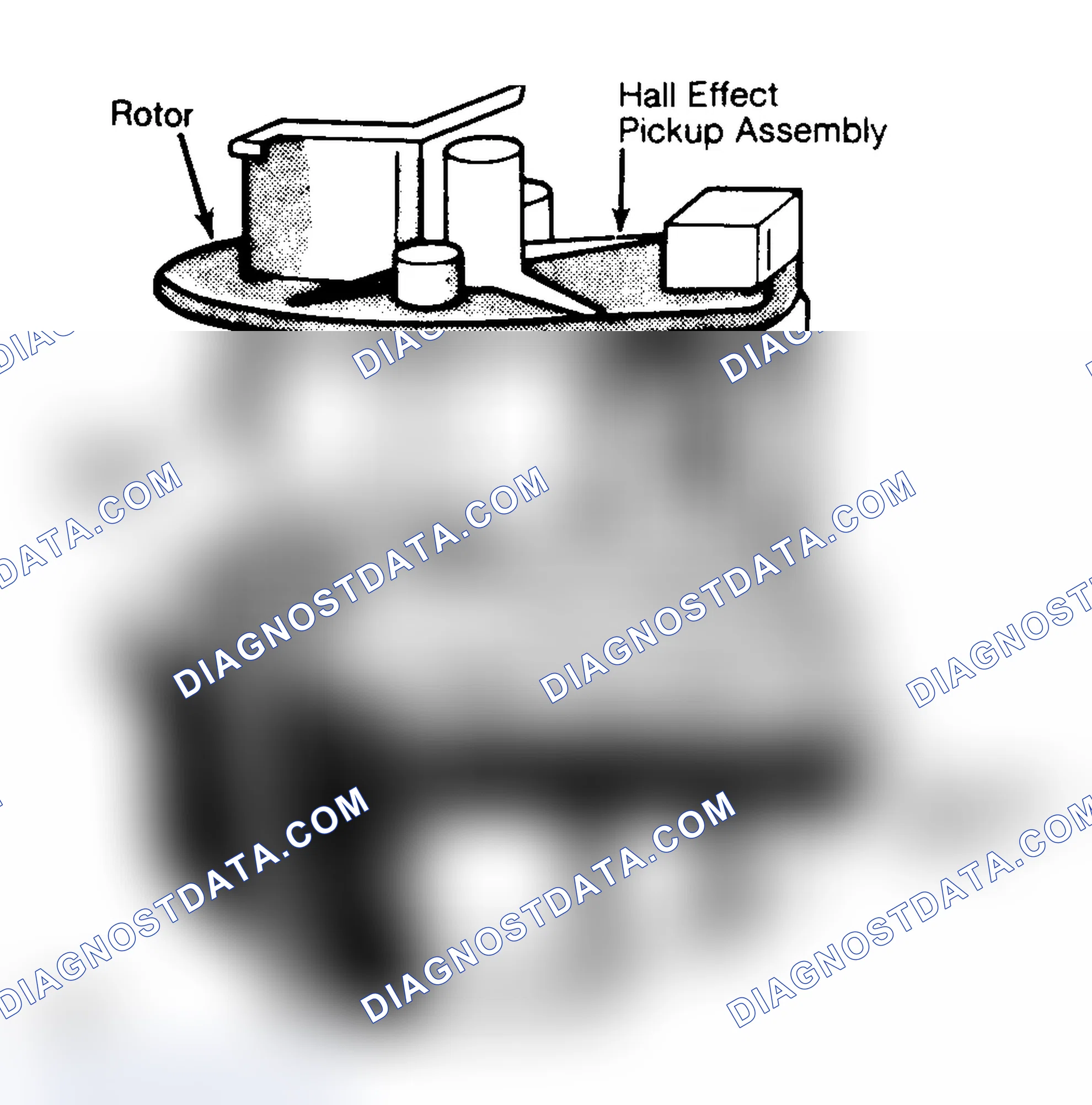 Scheme 266: Location of Hall Effect Pick-Up Assembly in Distributor