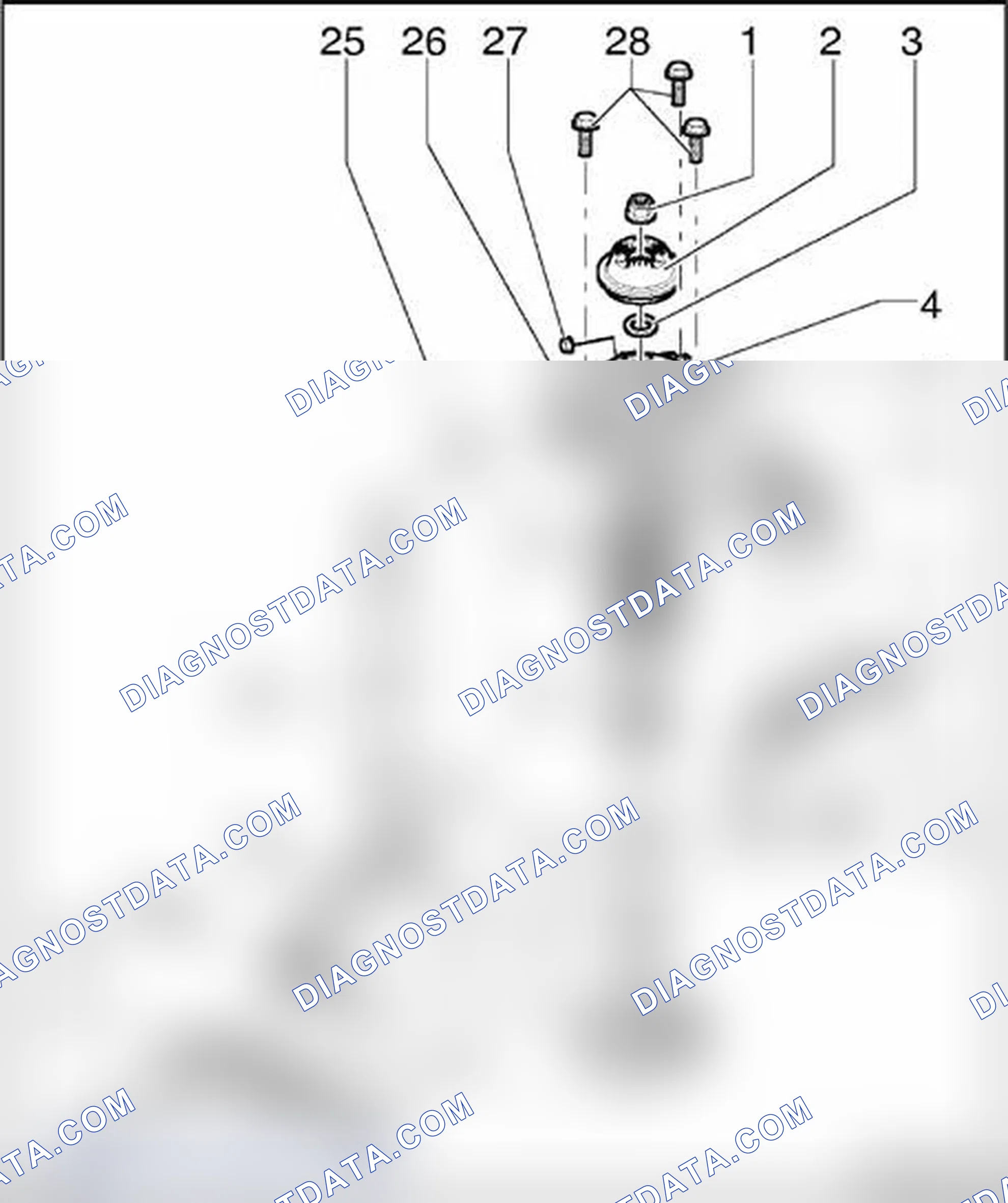 Scheme 55: Suspension strut (coil spring), mounting bracket, upper links, assembly overview