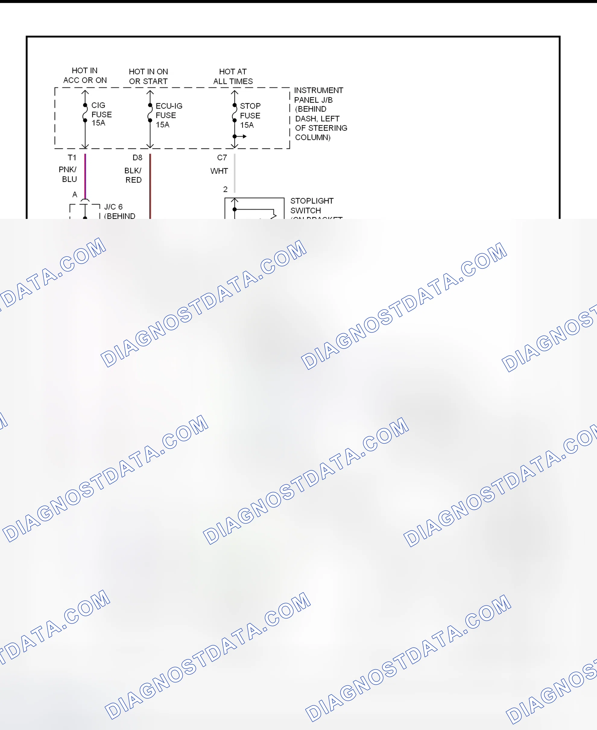 Scheme 104: Shift Lock System Wiring Diagram (Toyota Camry)