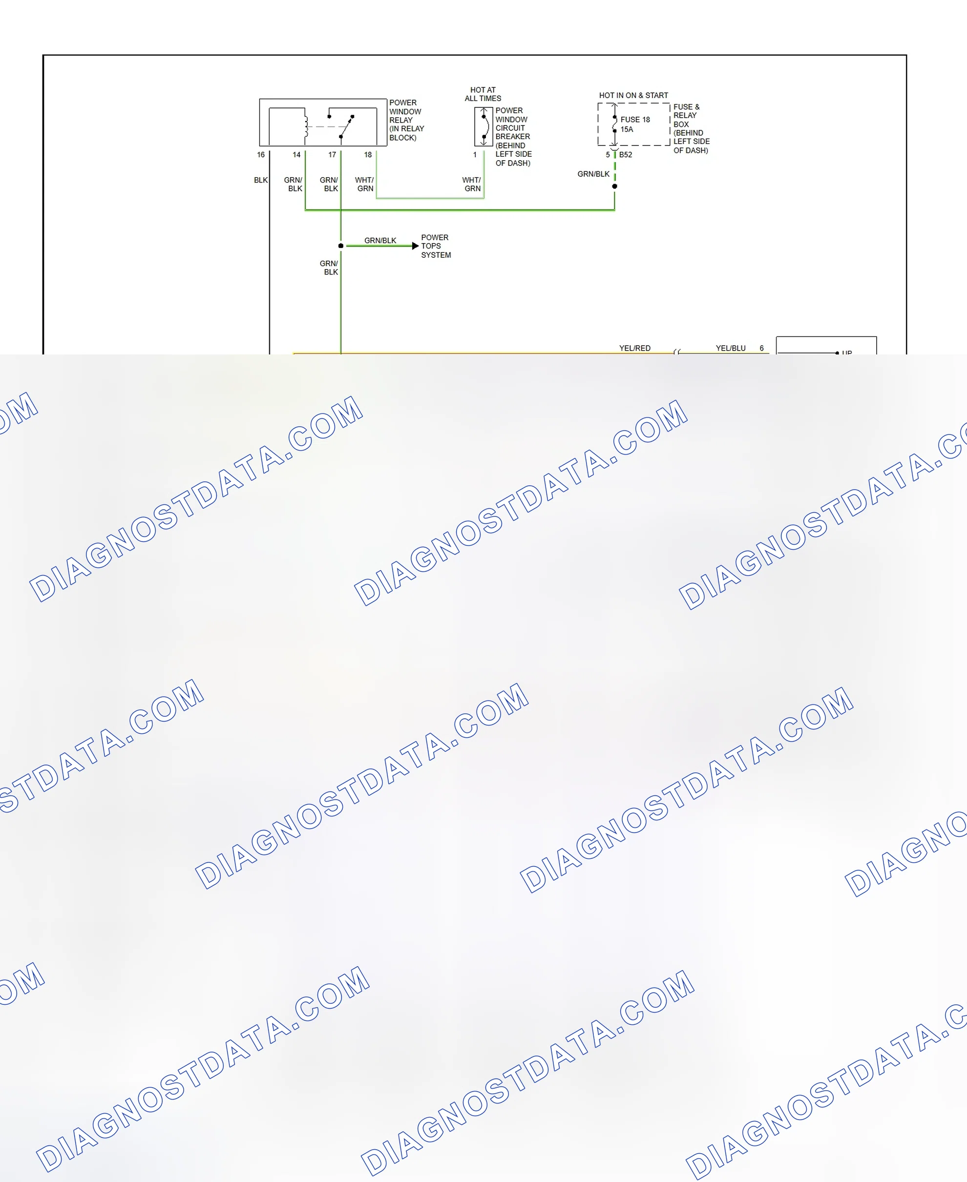 Scheme 9: Power Window System Wiring Diagram (Legacy & Outback)