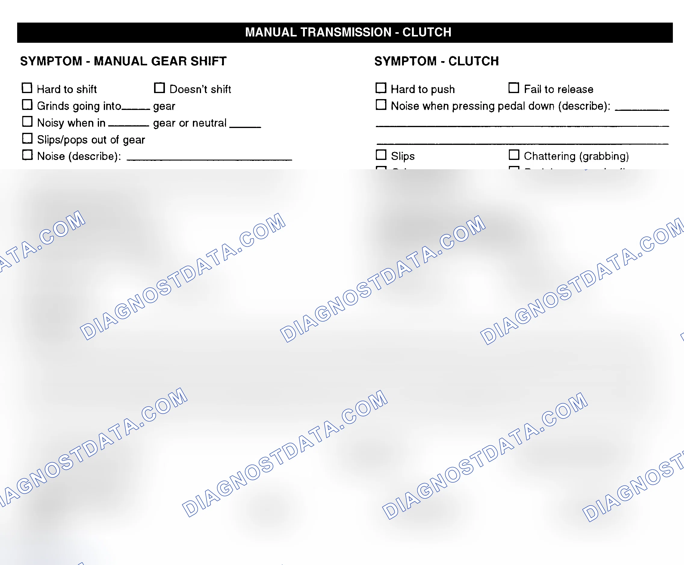 Scheme 10: Manual Transmission & Clutch