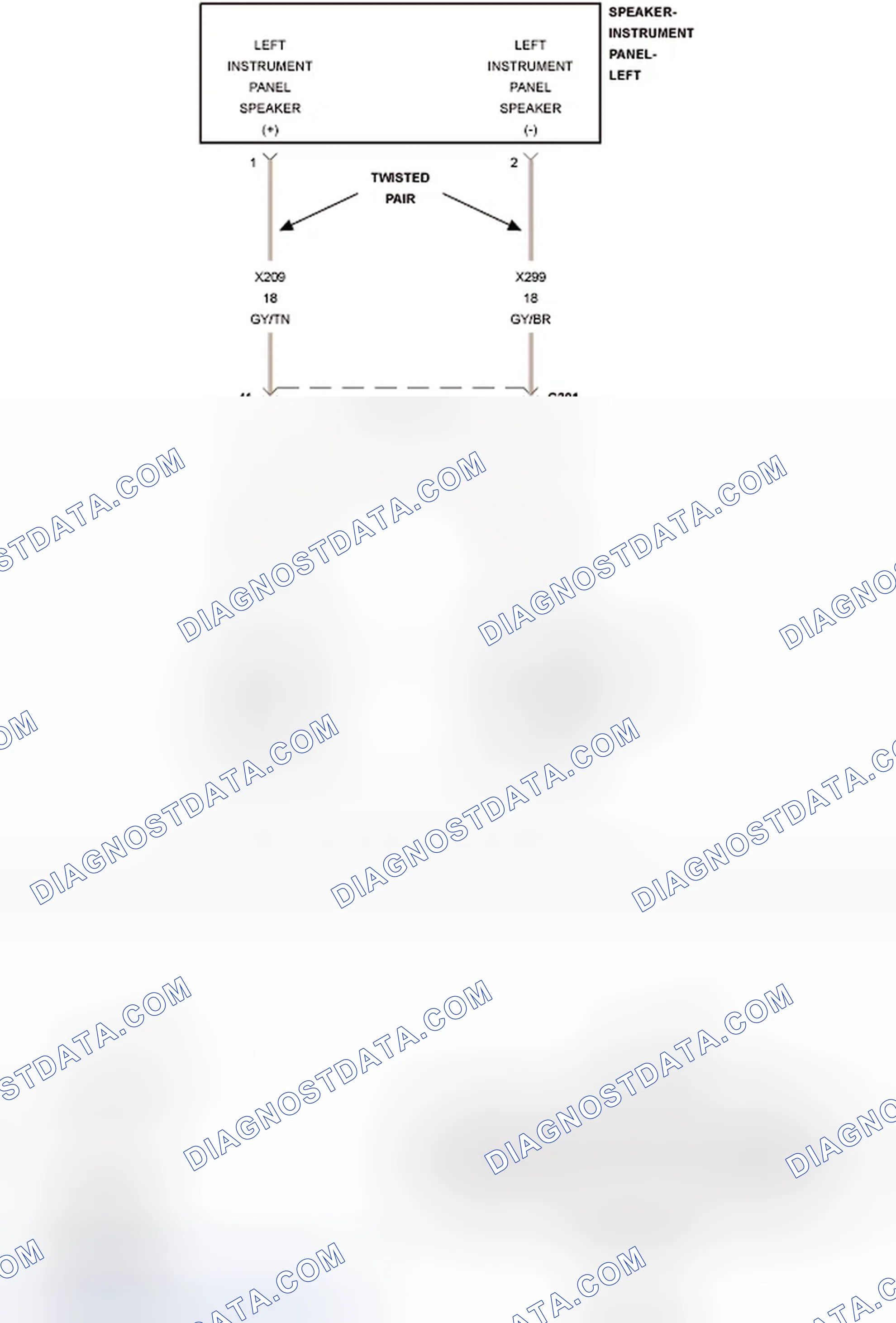 Scheme 30: B1461-CHANNEL 1 AUDIO SPEAKER OUTPUT CIRCUIT LOW