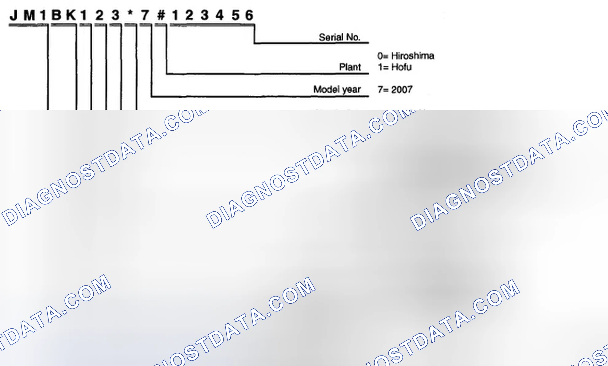 Scheme 1: VEHICLE IDENTIFICATION NUMBER (VIN) CODE