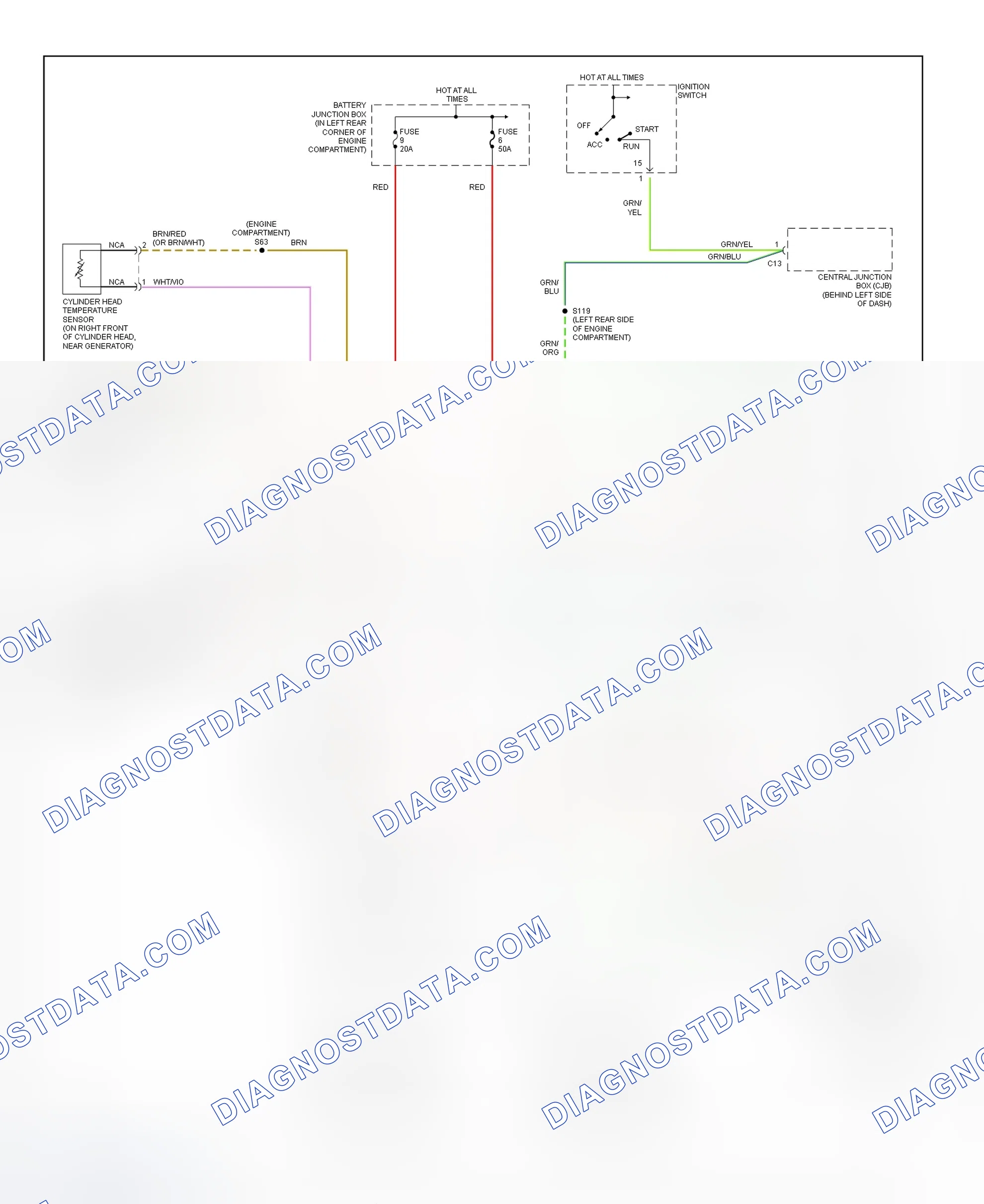 Scheme 34: Electric Cooling Fan Wiring Diagram (Focus Without A/C)