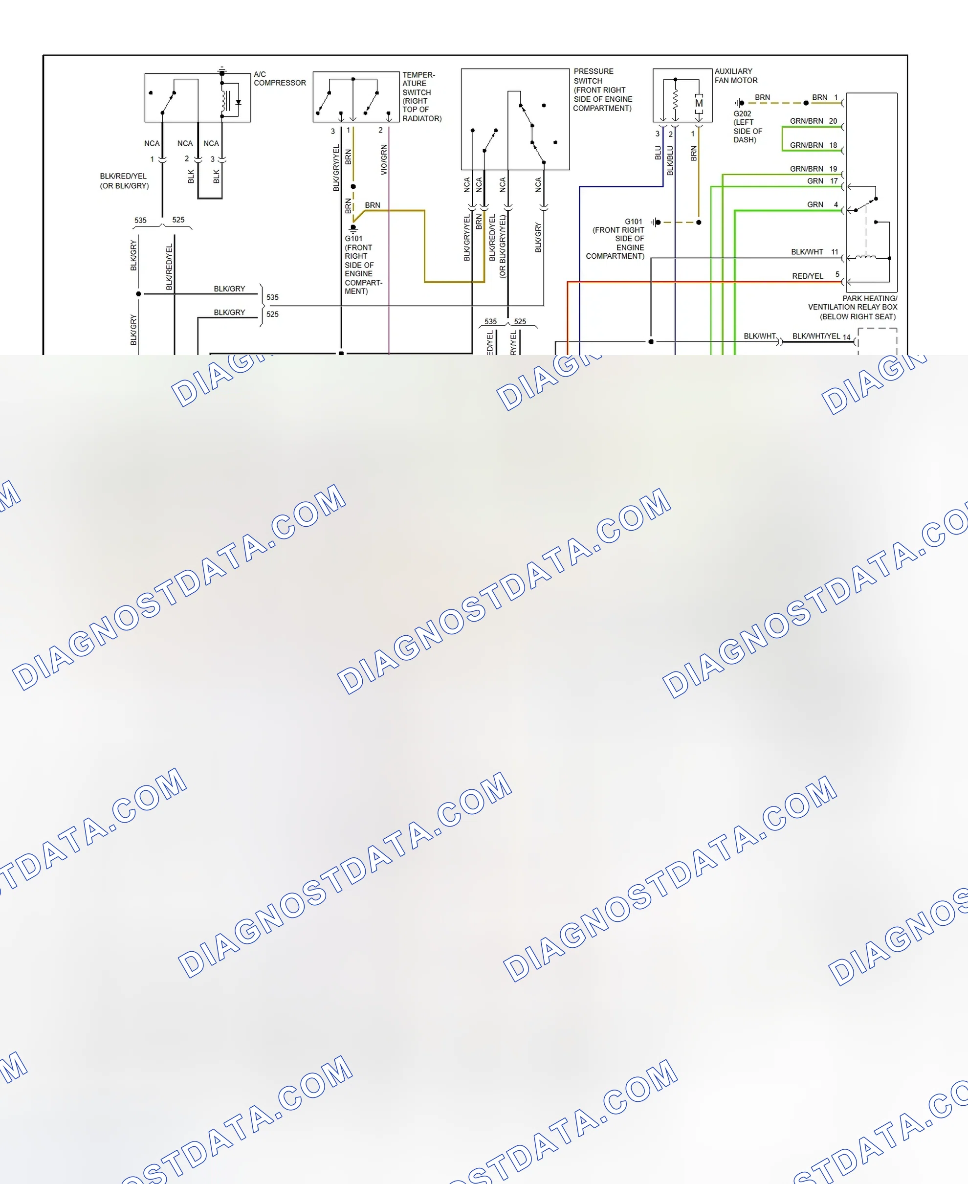 Scheme 3: 1993 Automatic A/C-Heater System Wiring Diagram (3 Of 3)