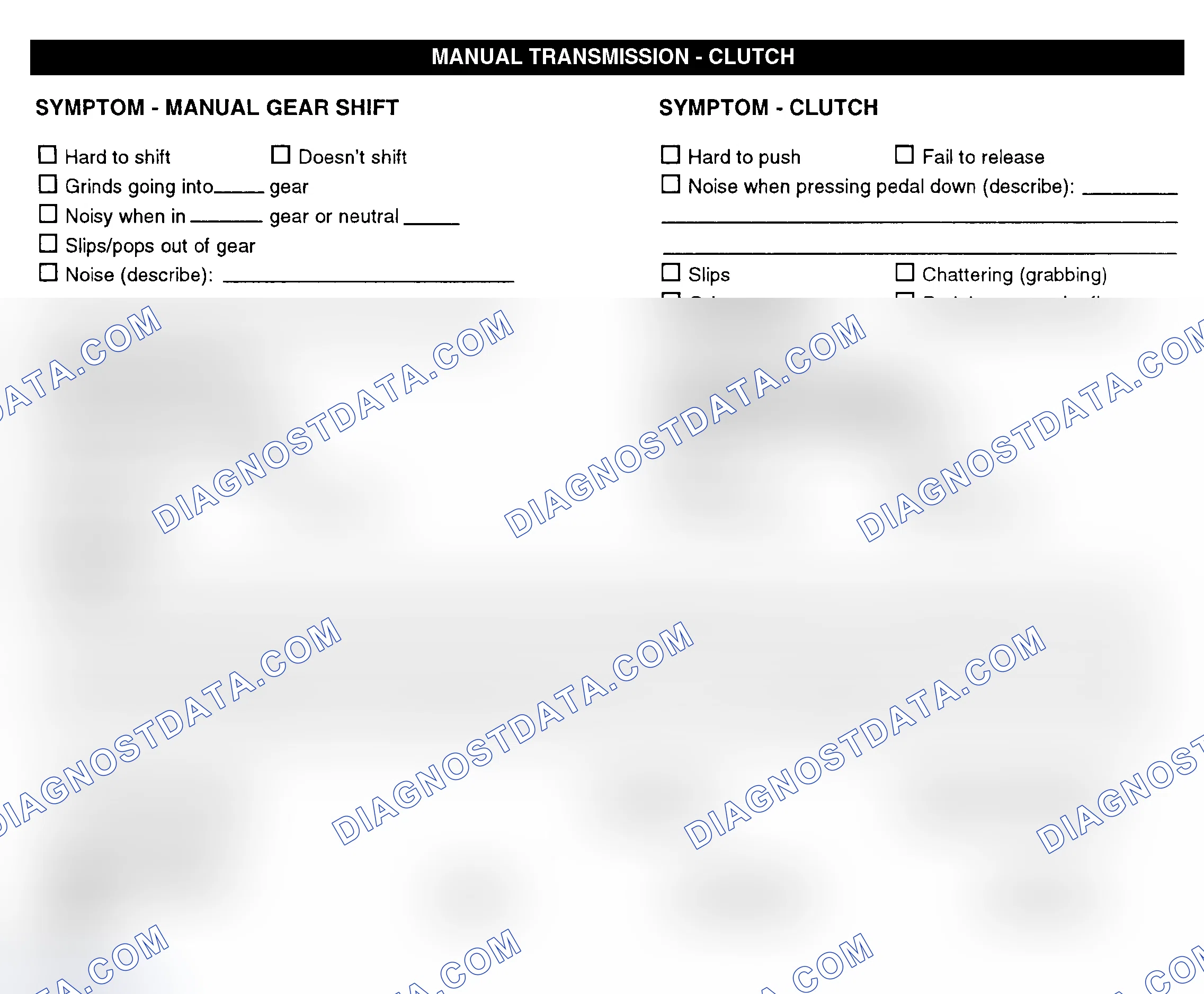 Scheme 10: Manual Transmission & Clutch