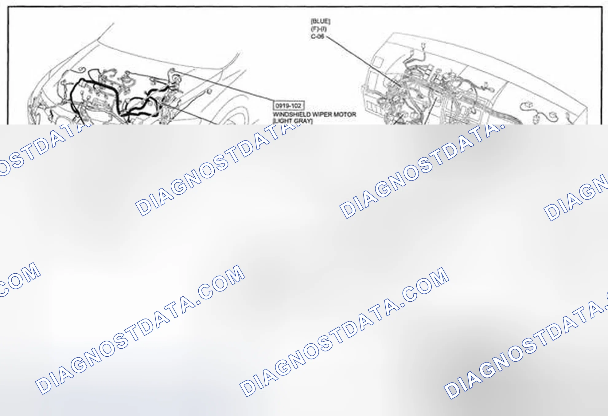 Scheme 275: Windshield Wiper And Washer (Without Auto Wiper System) System Wiring Diagram - 0919-1 (2 Of 2)