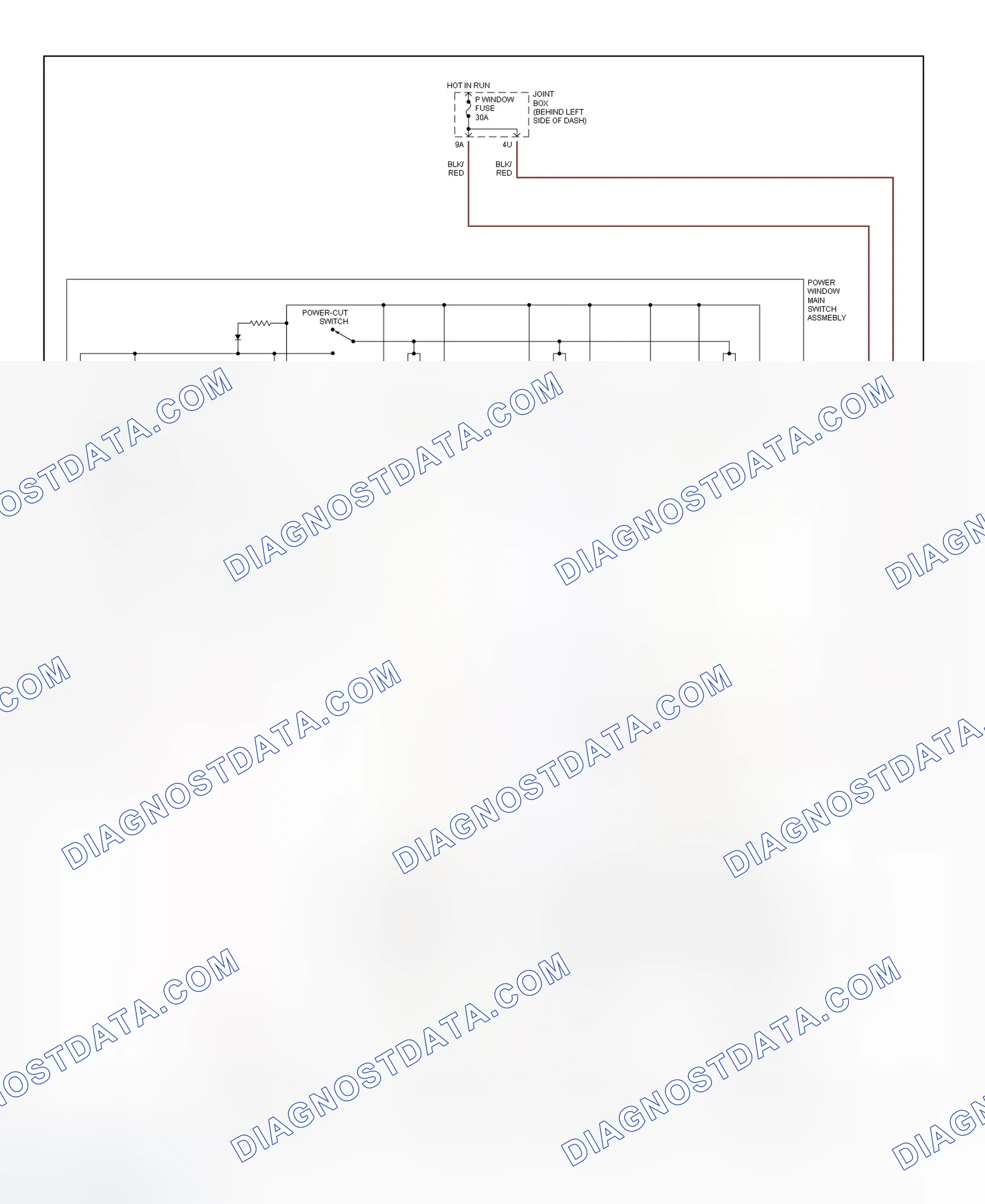 Scheme 8: Power Window System Wiring Diagram (626)