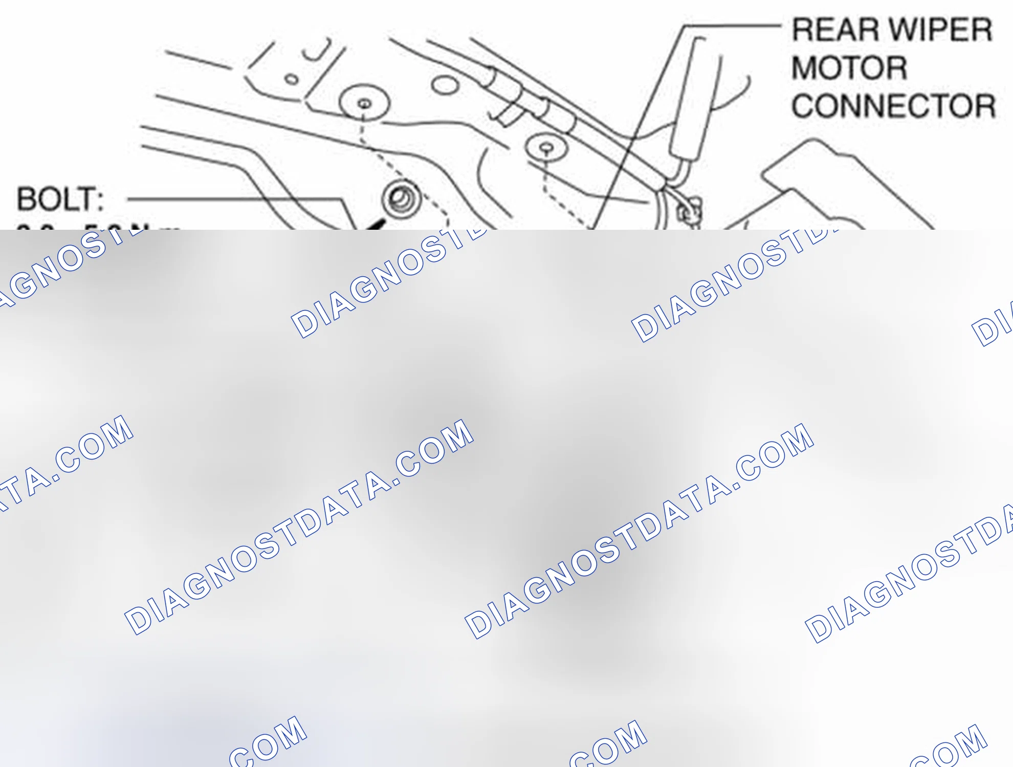 Scheme 28: REAR WIPER MOTOR REMOVAL/INSTALLATION