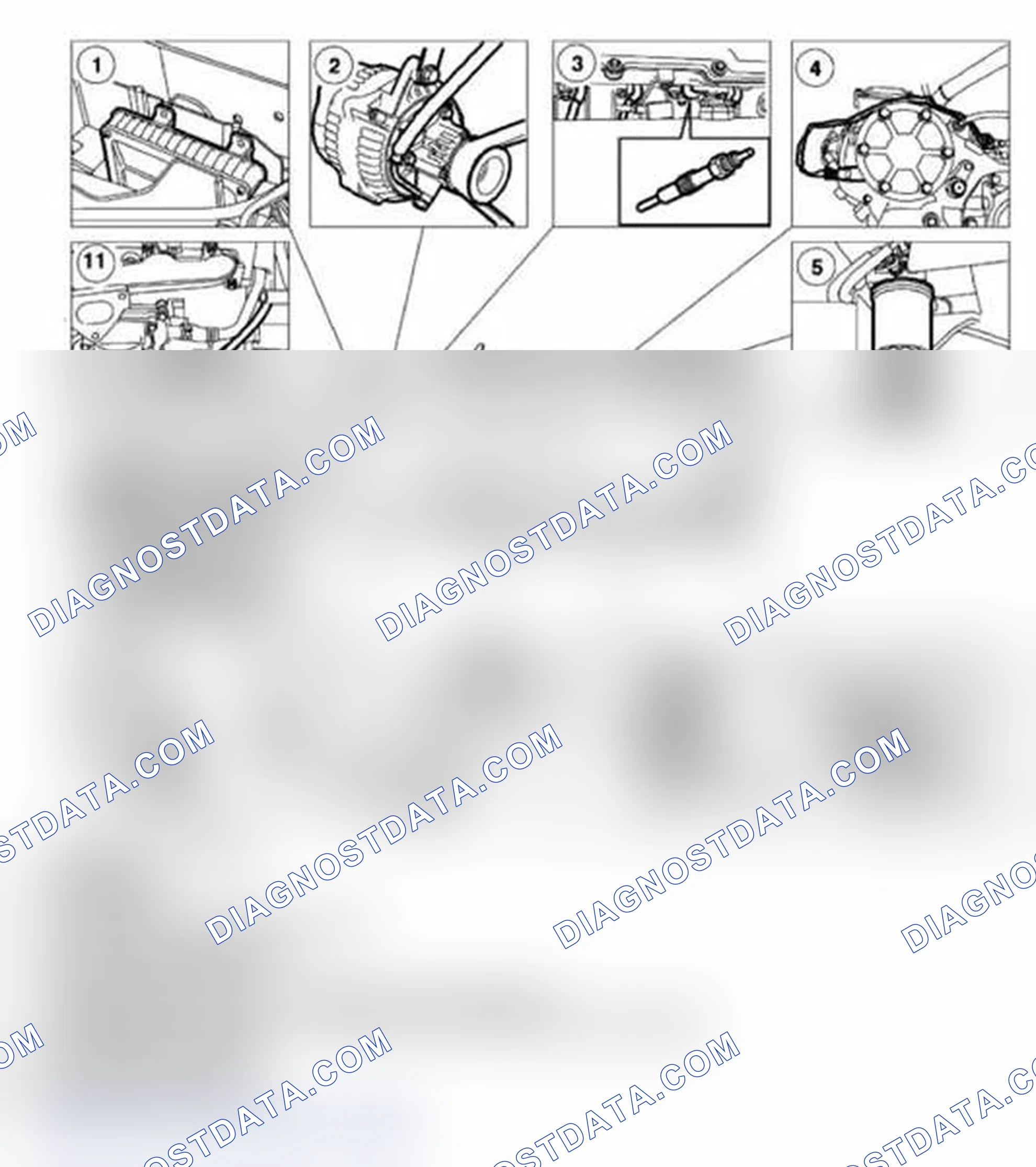 Scheme 2: Instrument component location - Engine compartment underneath vehicle