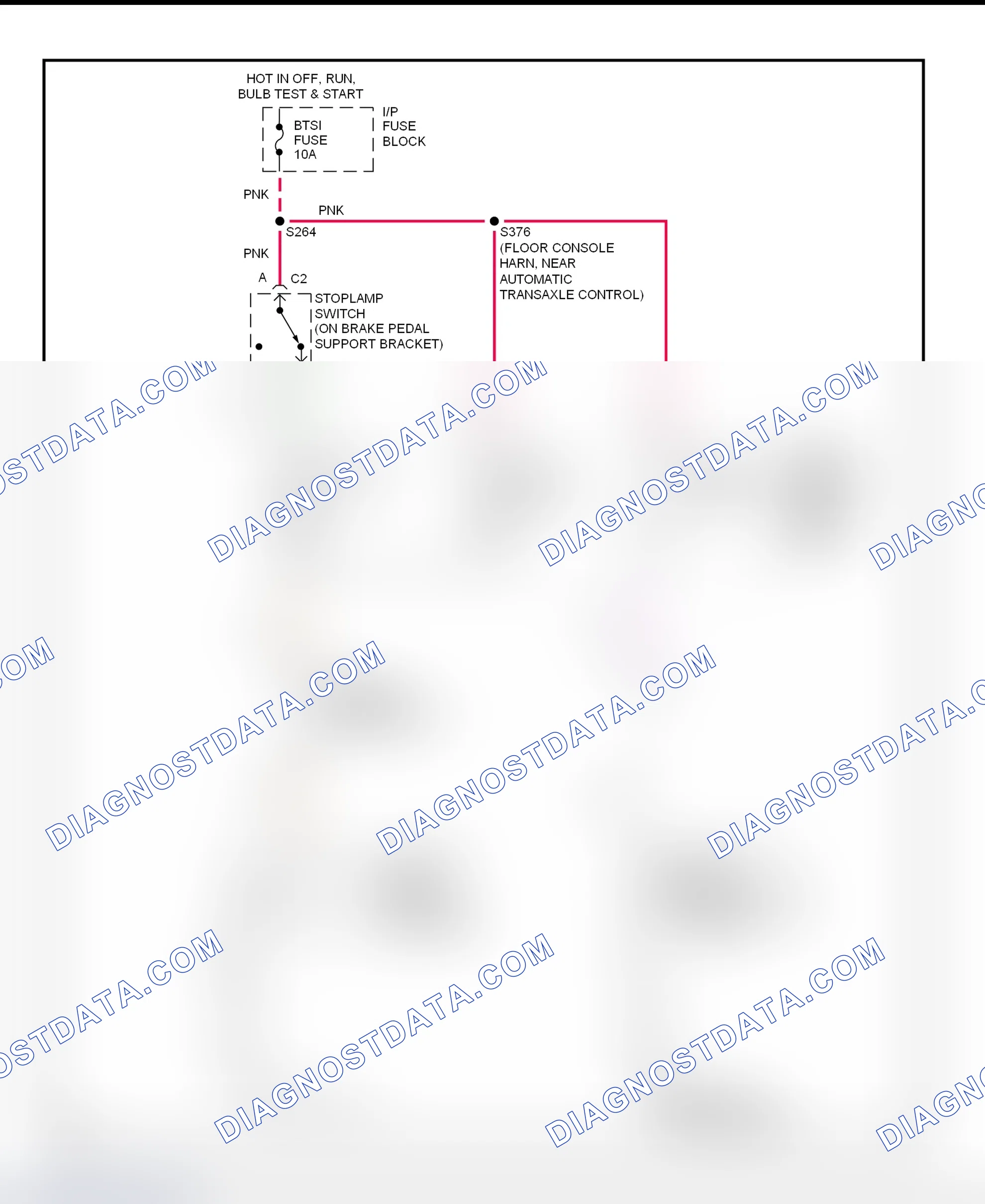 Fig. 40: Shift Interlock System Wiring Diagram (Grand Prix)