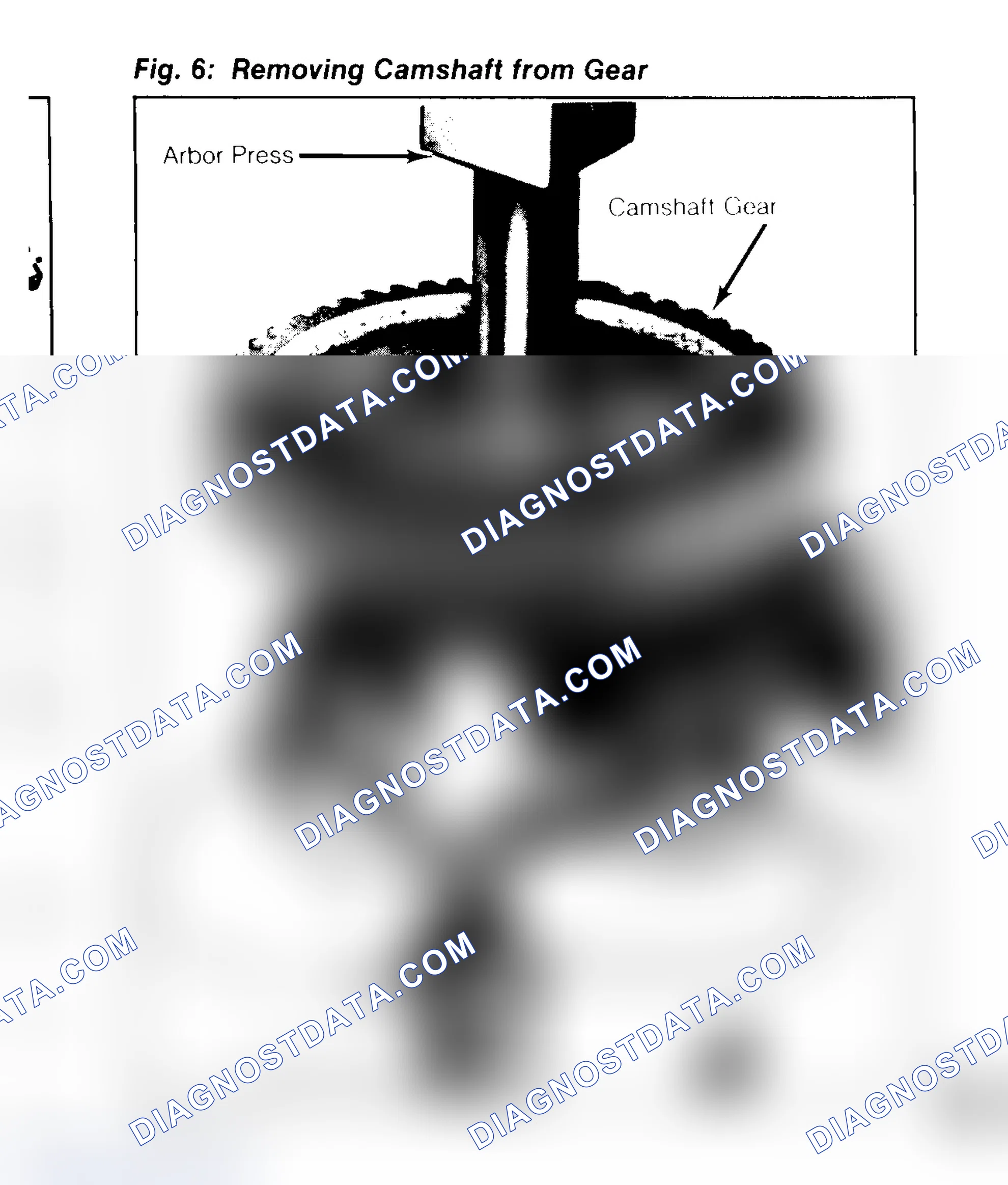 Scheme 13: Removing Camshaft from Gear