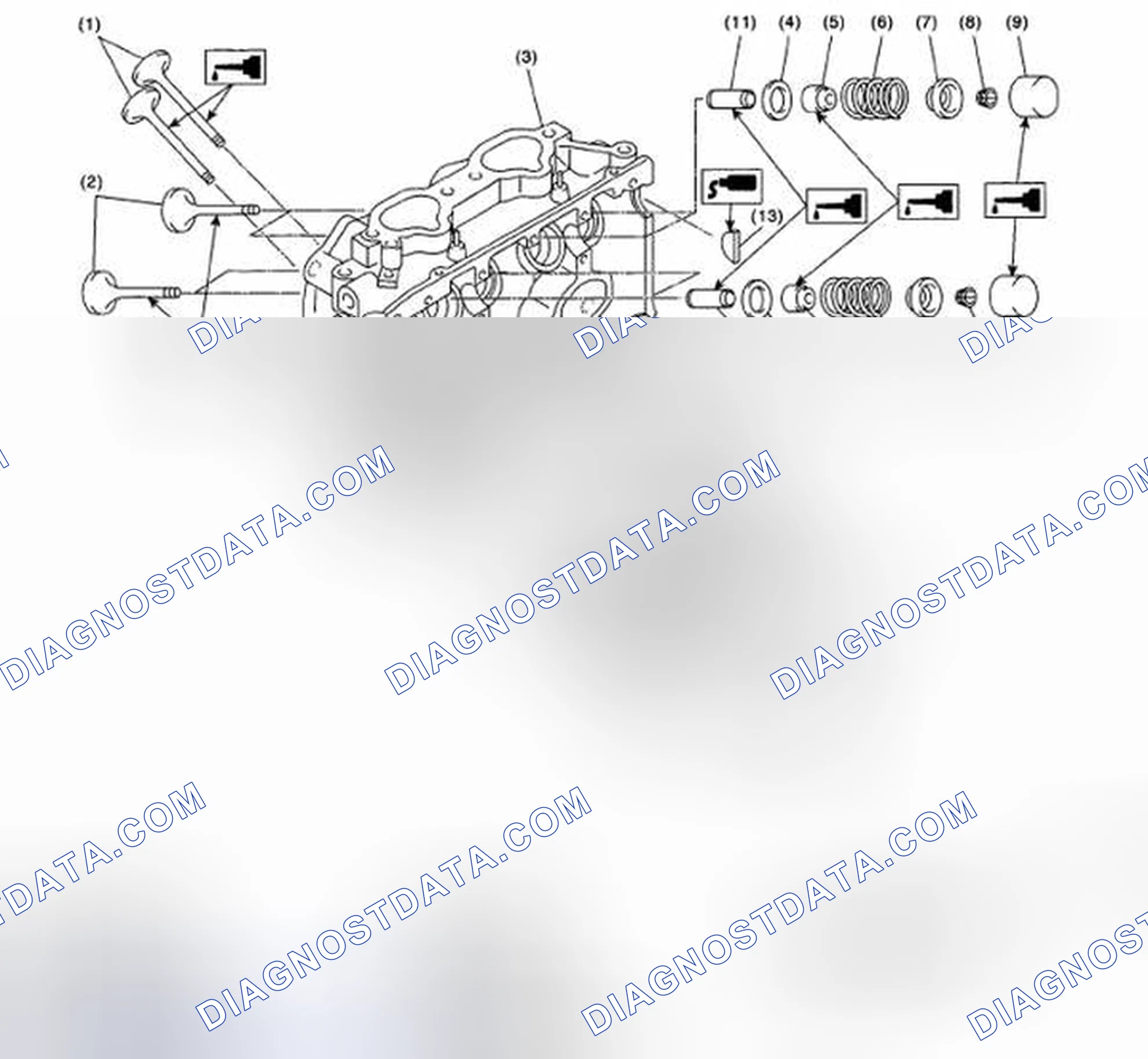 Scheme 258: CYLINDER HEAD AND VALVE ASSEMBLY
