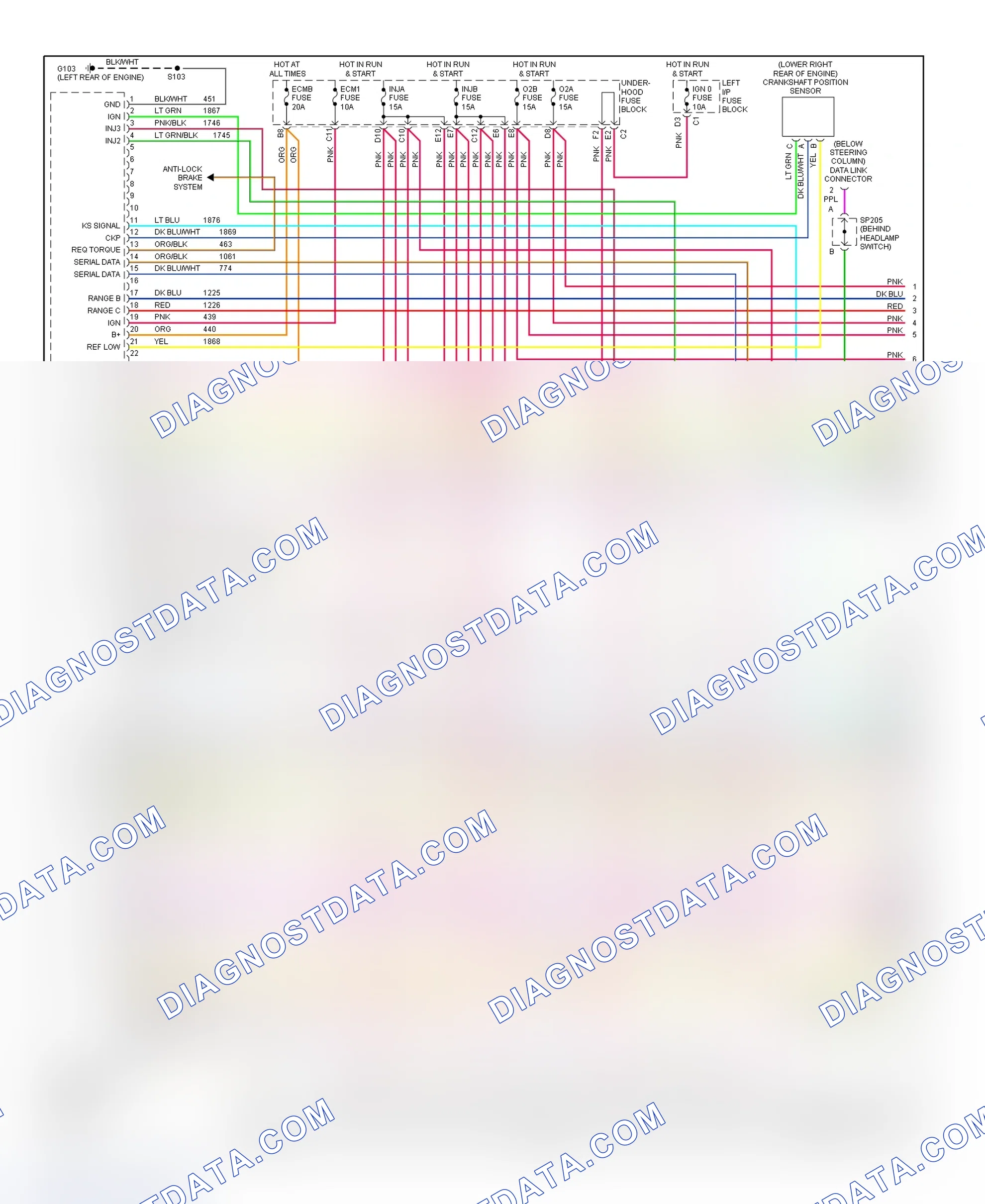 Scheme 33: PCM Wiring Diagram (Avalanche, Sierra, Silverado, Suburban, Tahoe, Yukon & Yukon XL - 4.8L & 5.3L - With Isolated Ground HO2S - 1 Of 5)