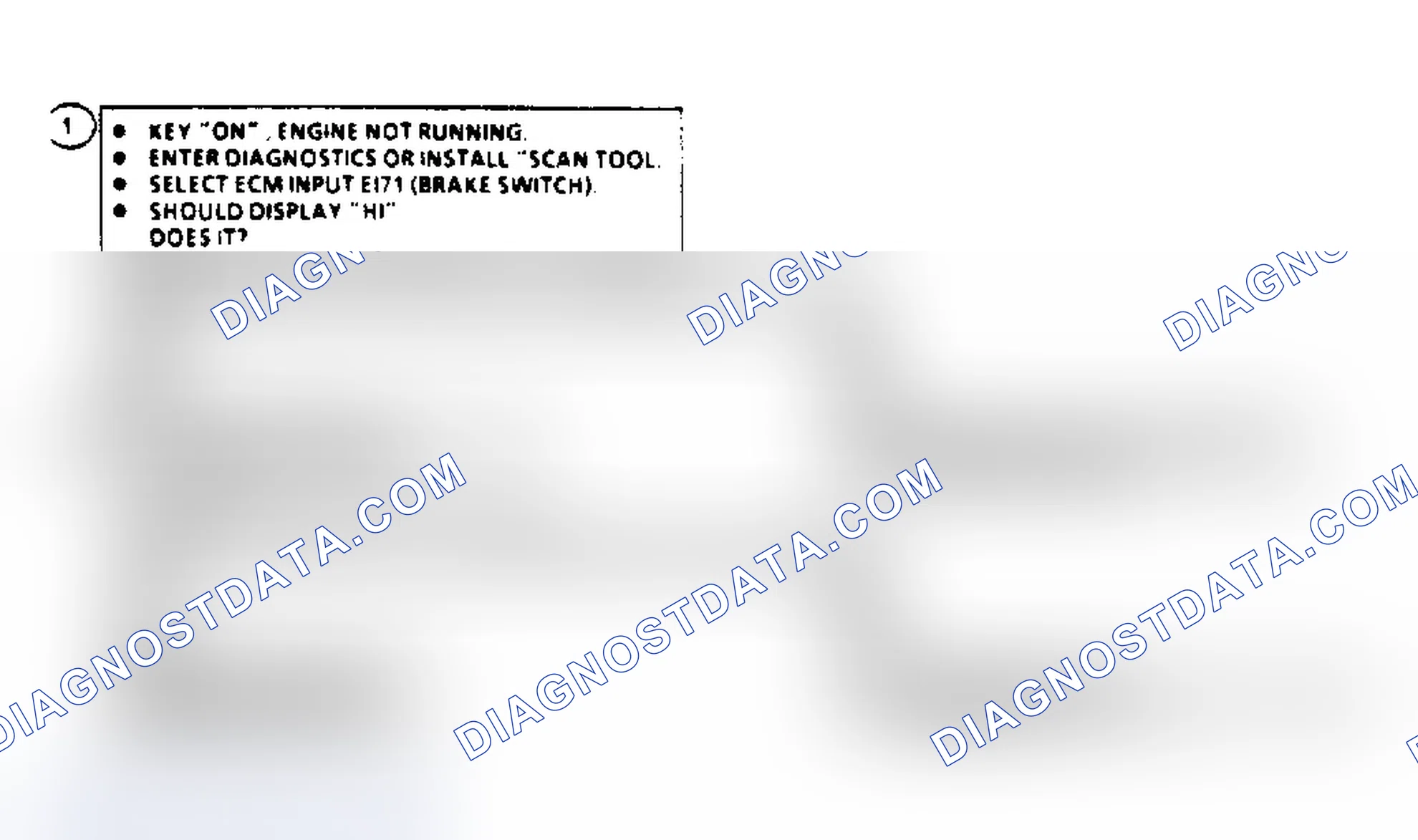 Scheme 631: Code EO38, Flow Chart - Brake Switch Circuit