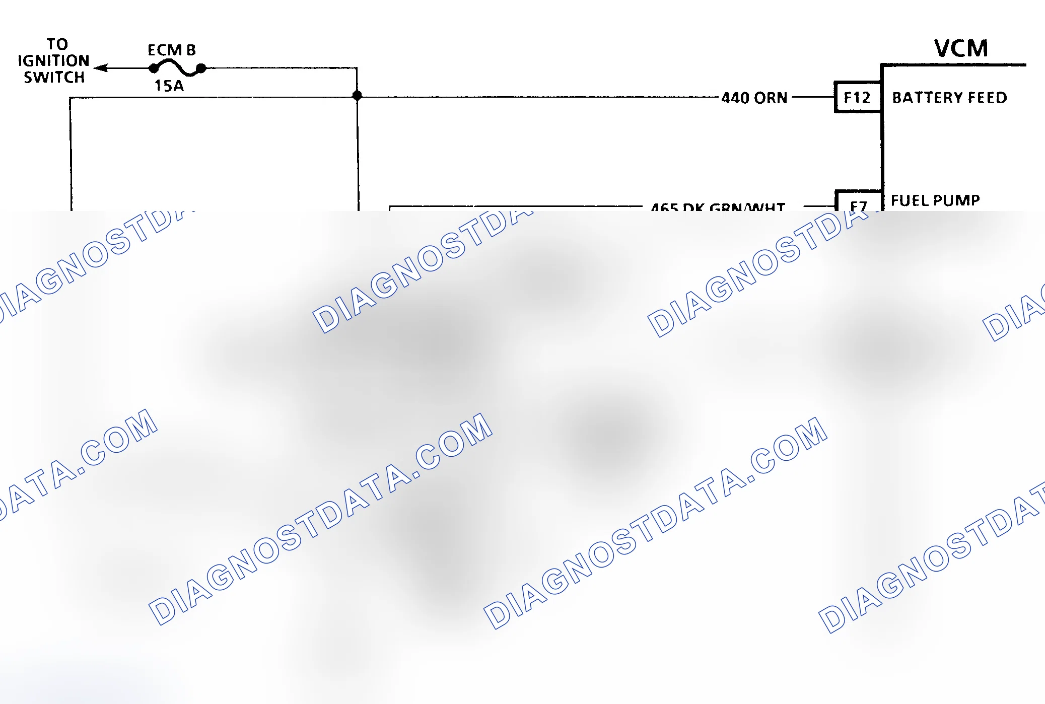 Scheme 316: CODE 54, Schematic, Fuel Pump Circuit (4.3L S & T Series P/U W/ M/T)