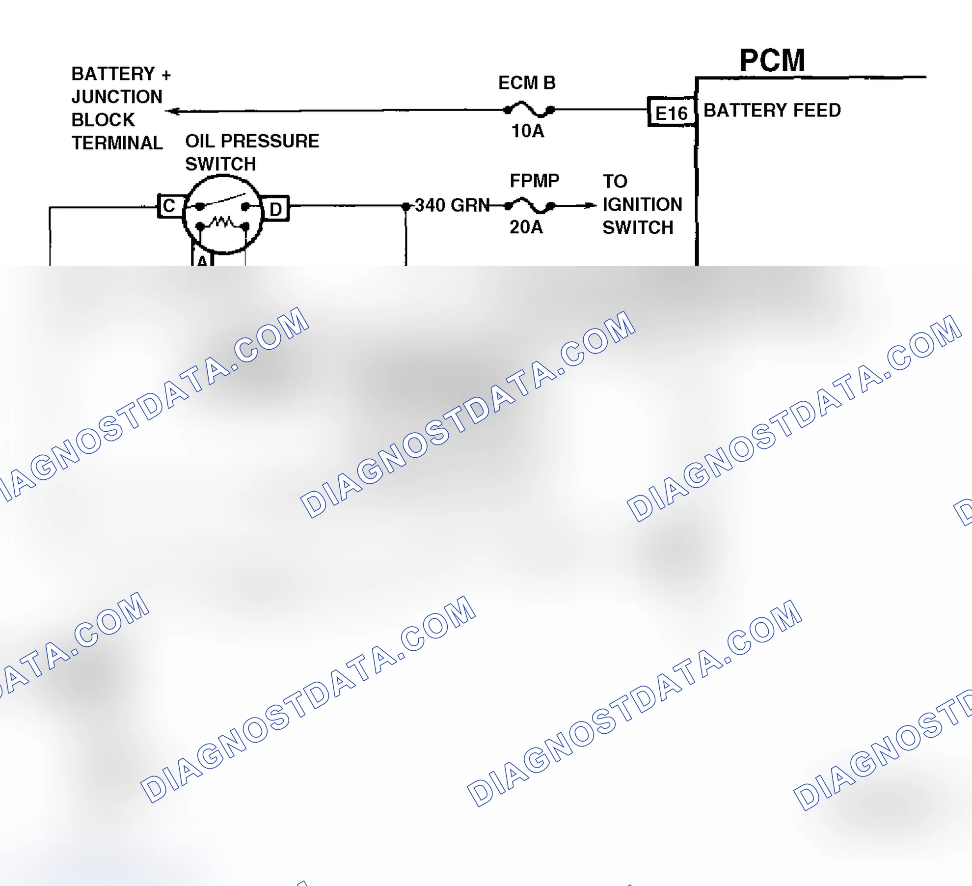 Scheme 86: Code 54 Schematic ("G" Series) Fuel Pump Circuit