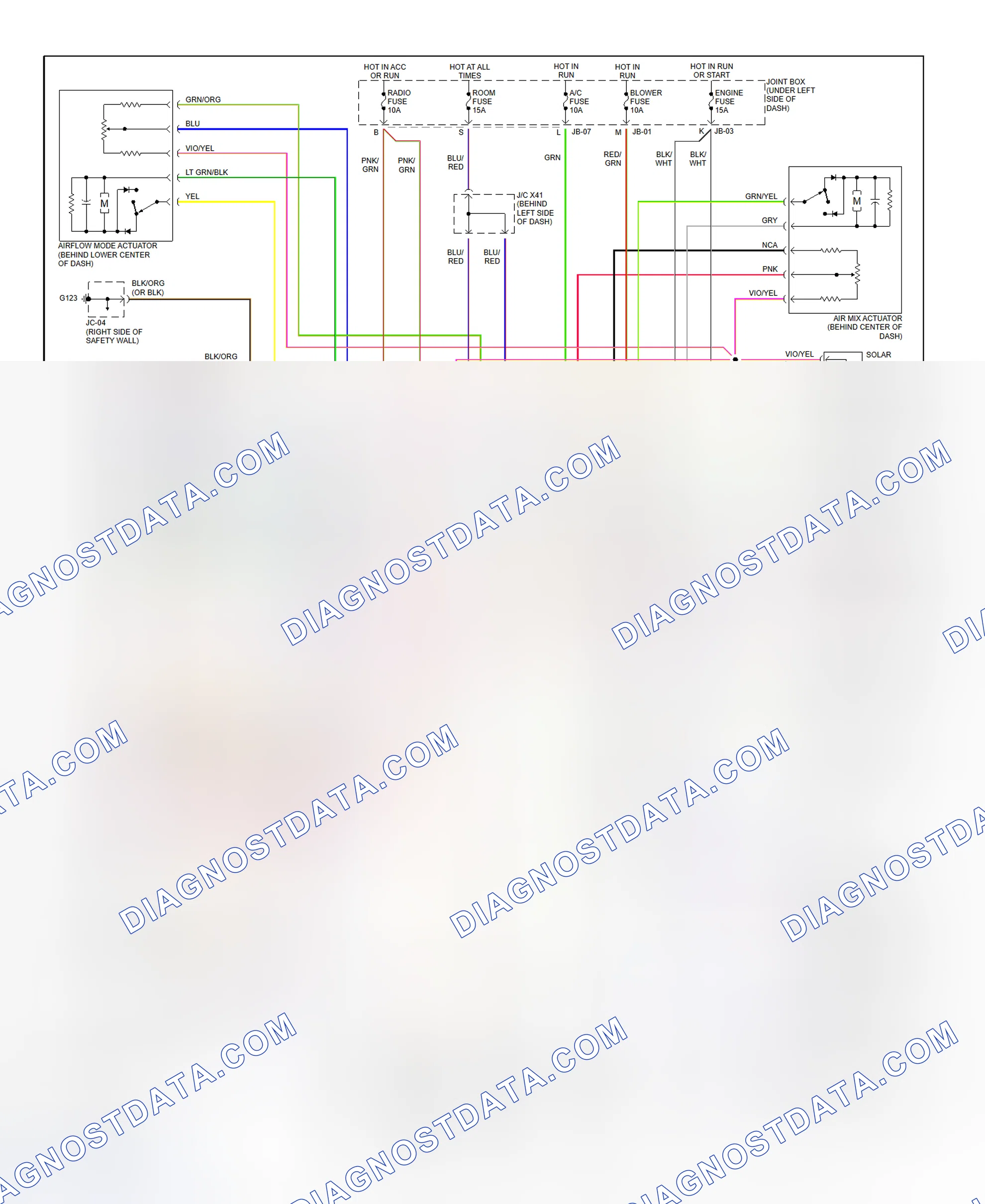 Scheme 9: Automatic A/C-Heater System Wiring Diagram (2001 Millenia With 2.3L Engine - 1 Of 2)