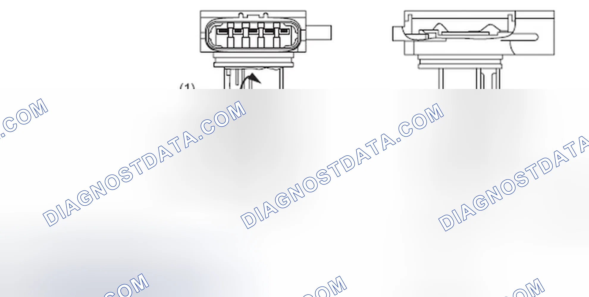 Scheme 50: MASS AIR FLOW AND INTAKE AIR TEMPERATURE SENSOR