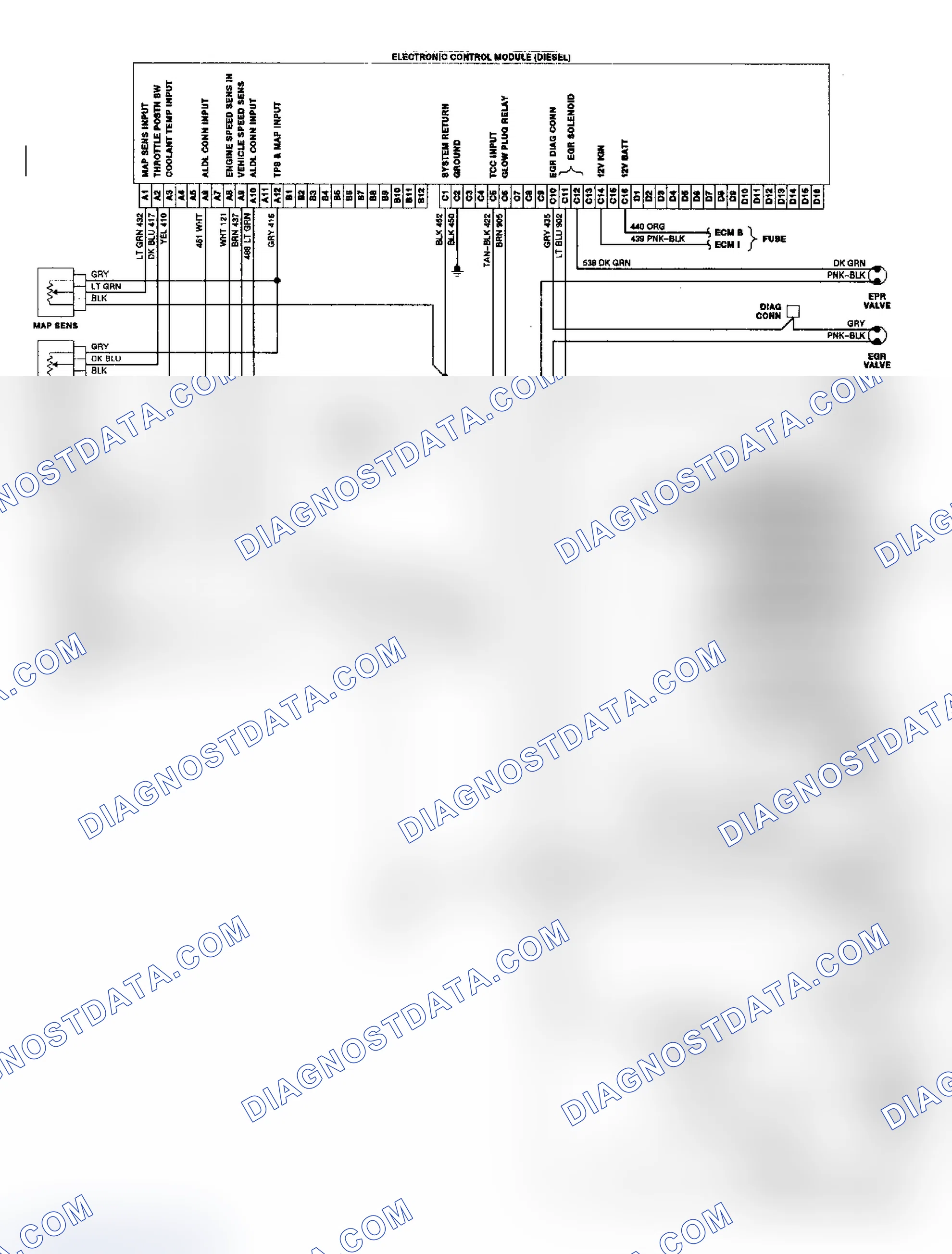 Scheme 221: 6.2L Diesel Electronic Control System Wiring Diagram ("G" Series)