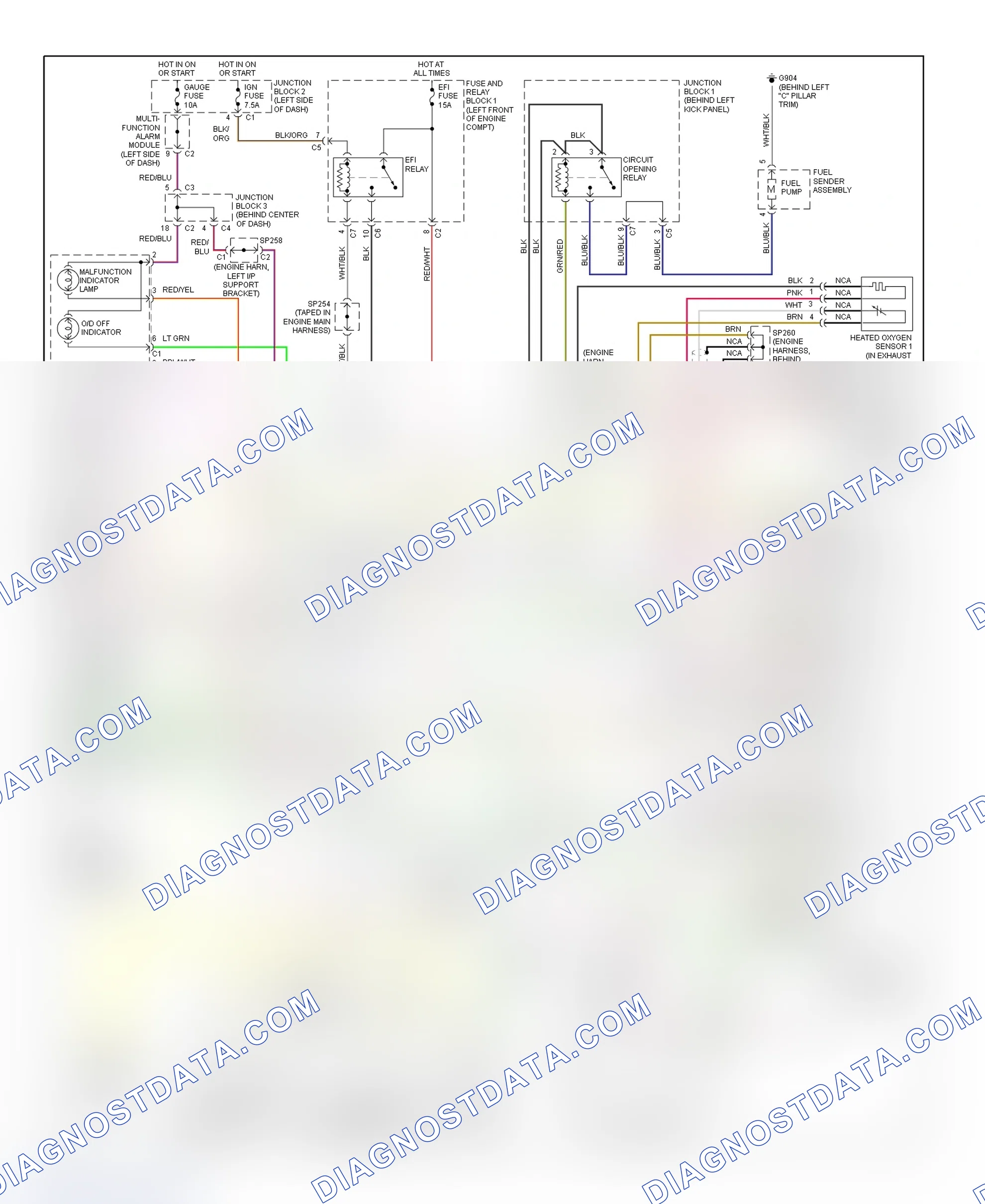 Scheme 155: PCM Wiring Diagram (Prizm - 1.8L - 2 Of 2)