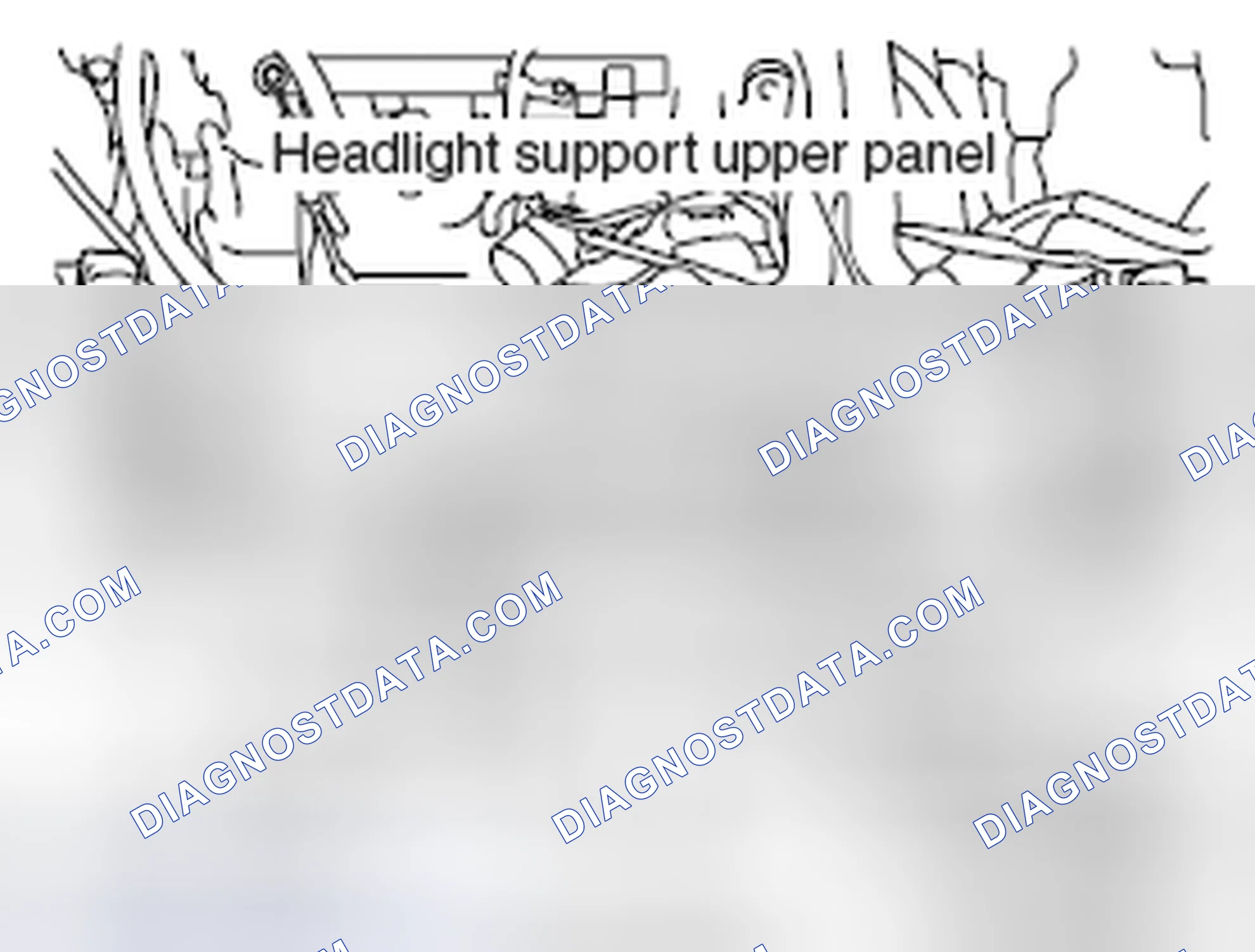 Scheme 120: >> A << HEADLIGHT SUPPORT UPPER PANEL INSTALLATION