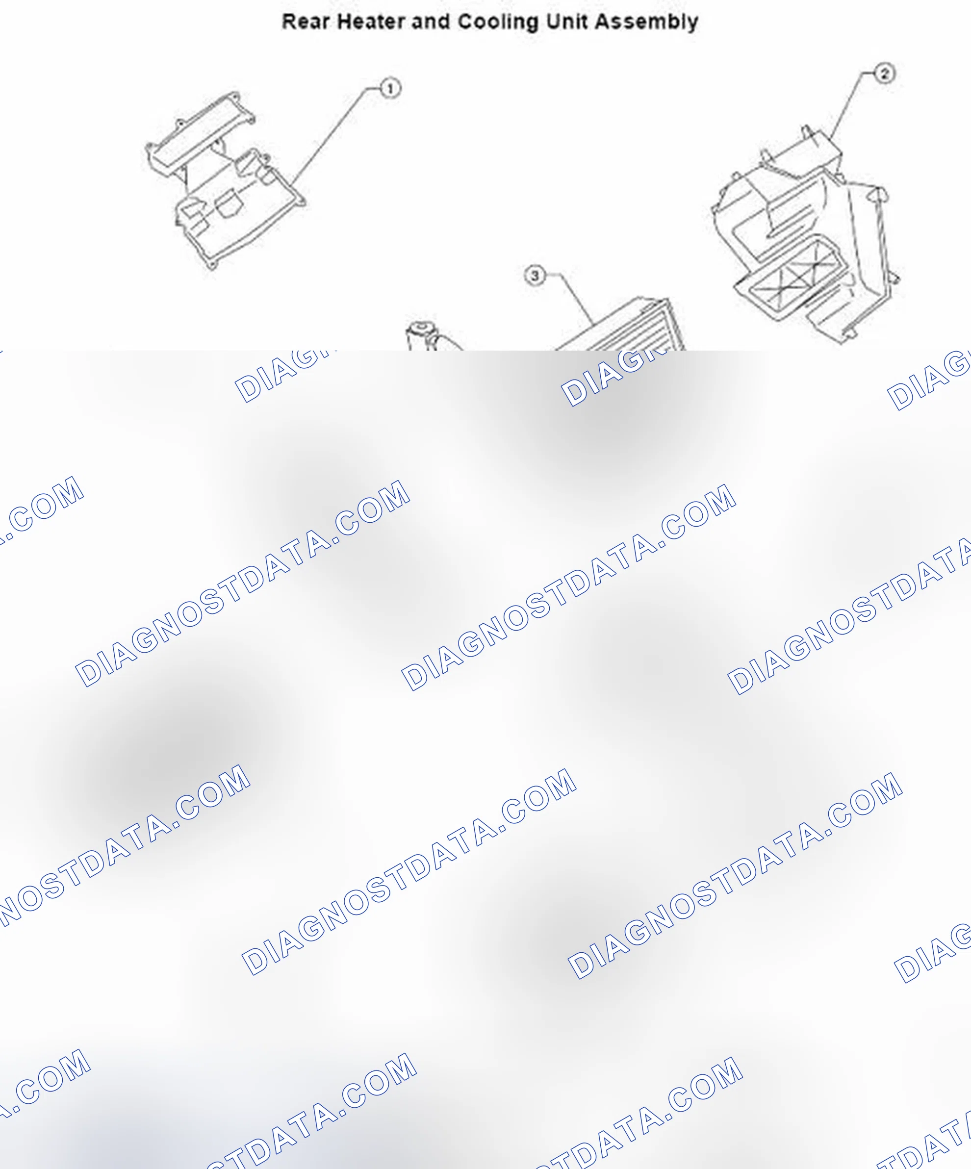 Scheme 95: Identifying Rear Heater And Cooling Unit Assembly Components