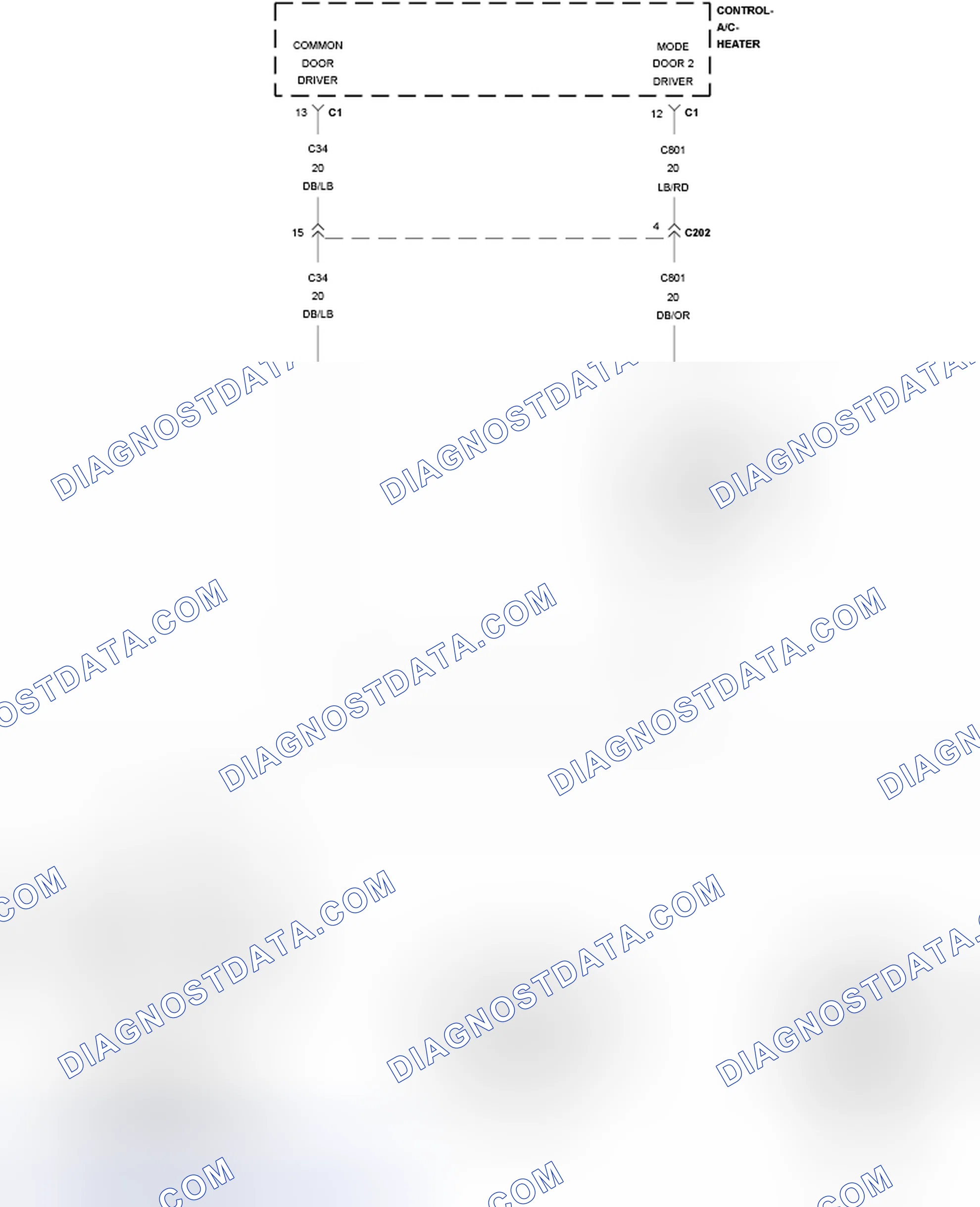 Scheme 27: B1049-FLOOR/DEFROST MODE DOOR CONTROL CIRCUIT OPEN
